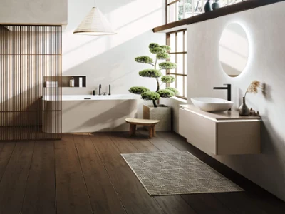 Tina Villeroy & Boch Loop & Friends en baño de estilo japonés