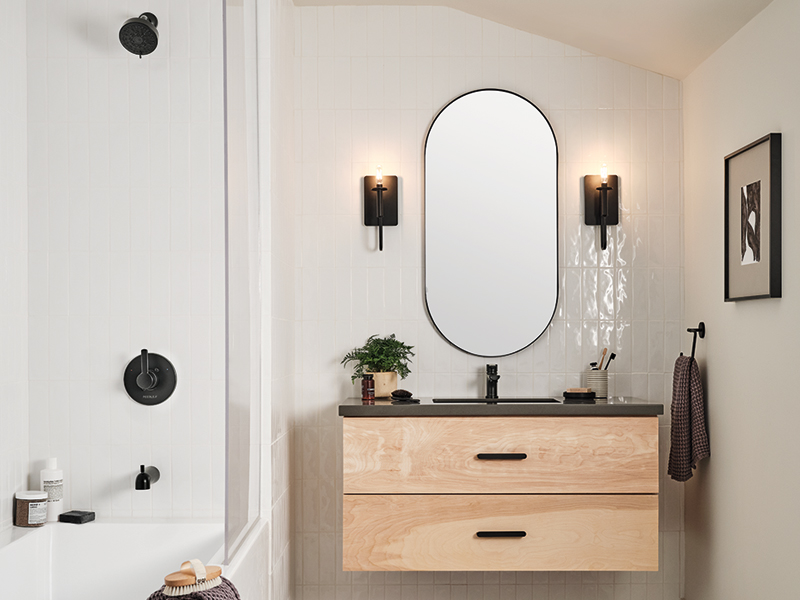 Accesorios de baño Peerless coordinados por colección, incluidas barras ADA de la línea Precept, disponibles a través de Artexa en México
