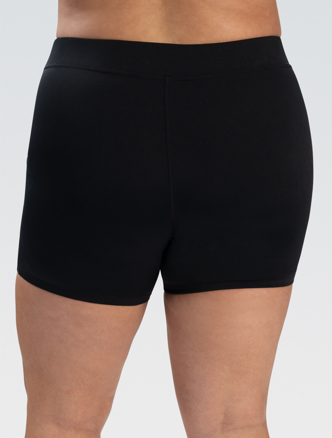 Women's Aquashape Solid Black Fitted Shorts : 361SH-790