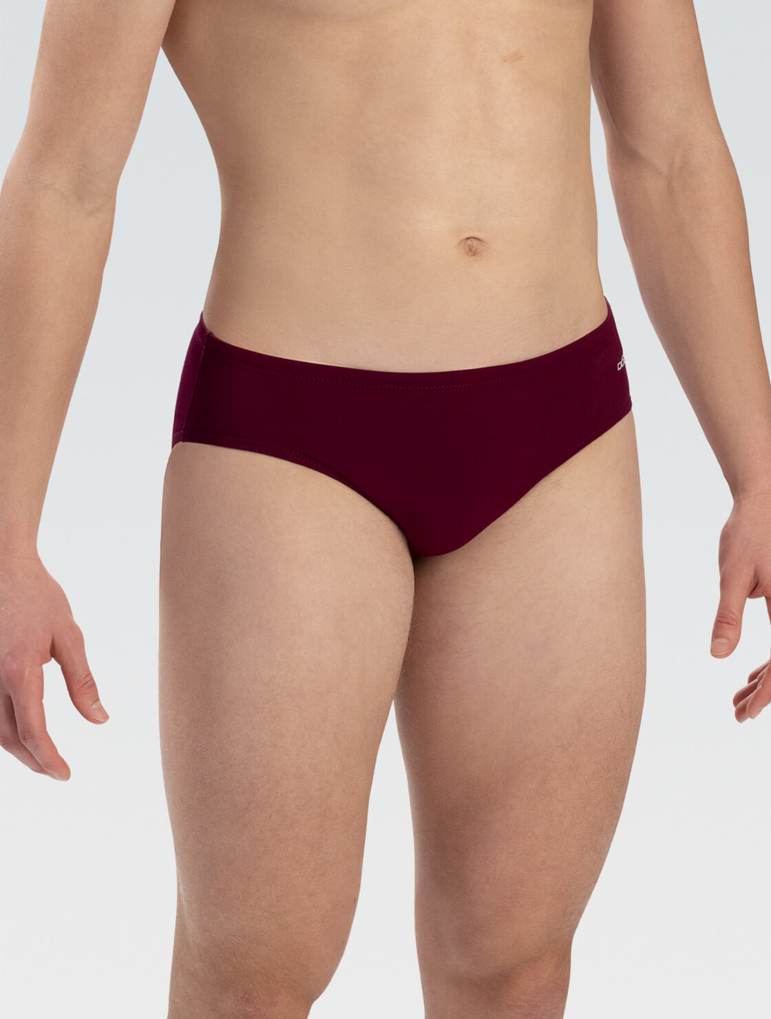 Men's Maroon Racer Swimsuit | Solid Color | Competition Fit