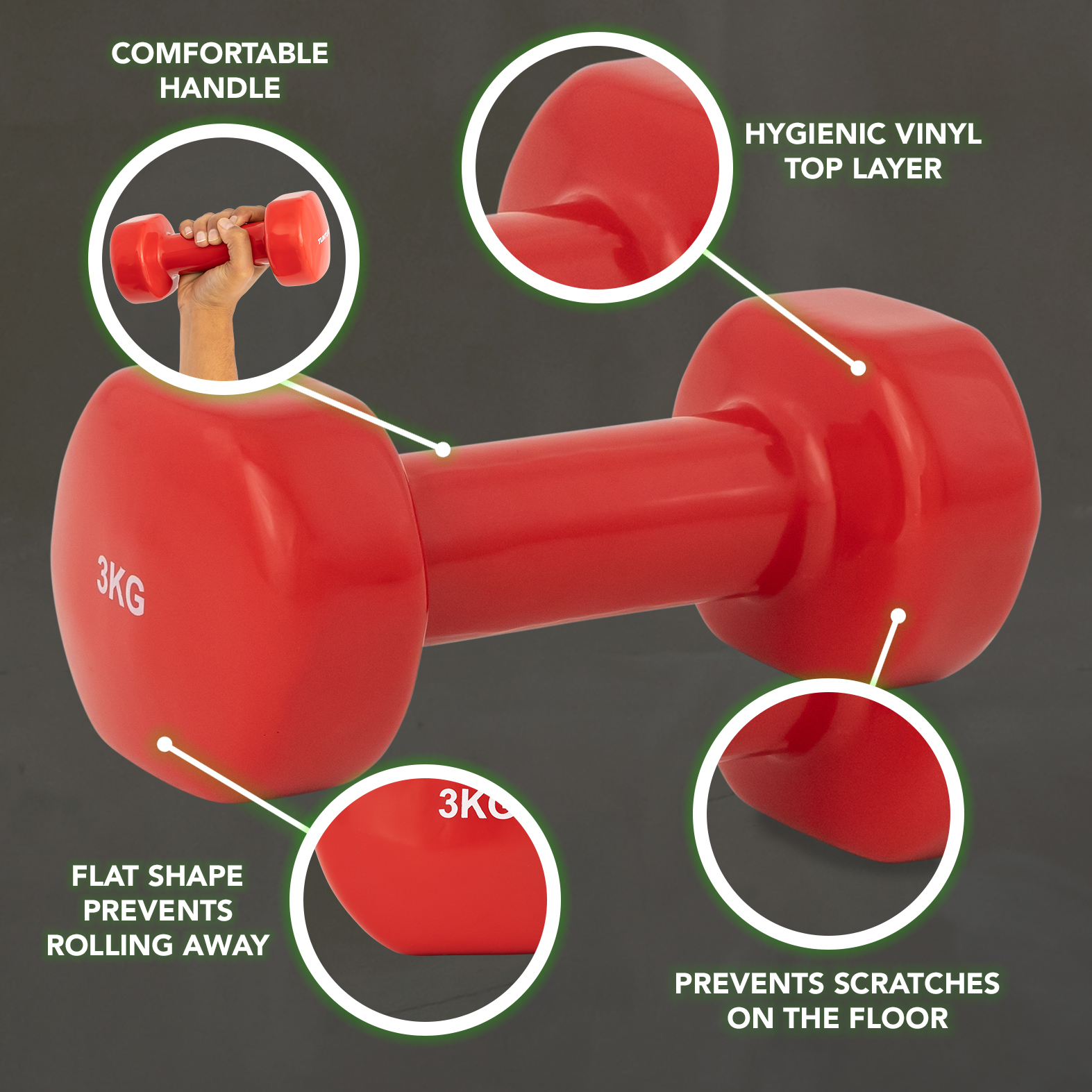 Vinyl dumbbells deals