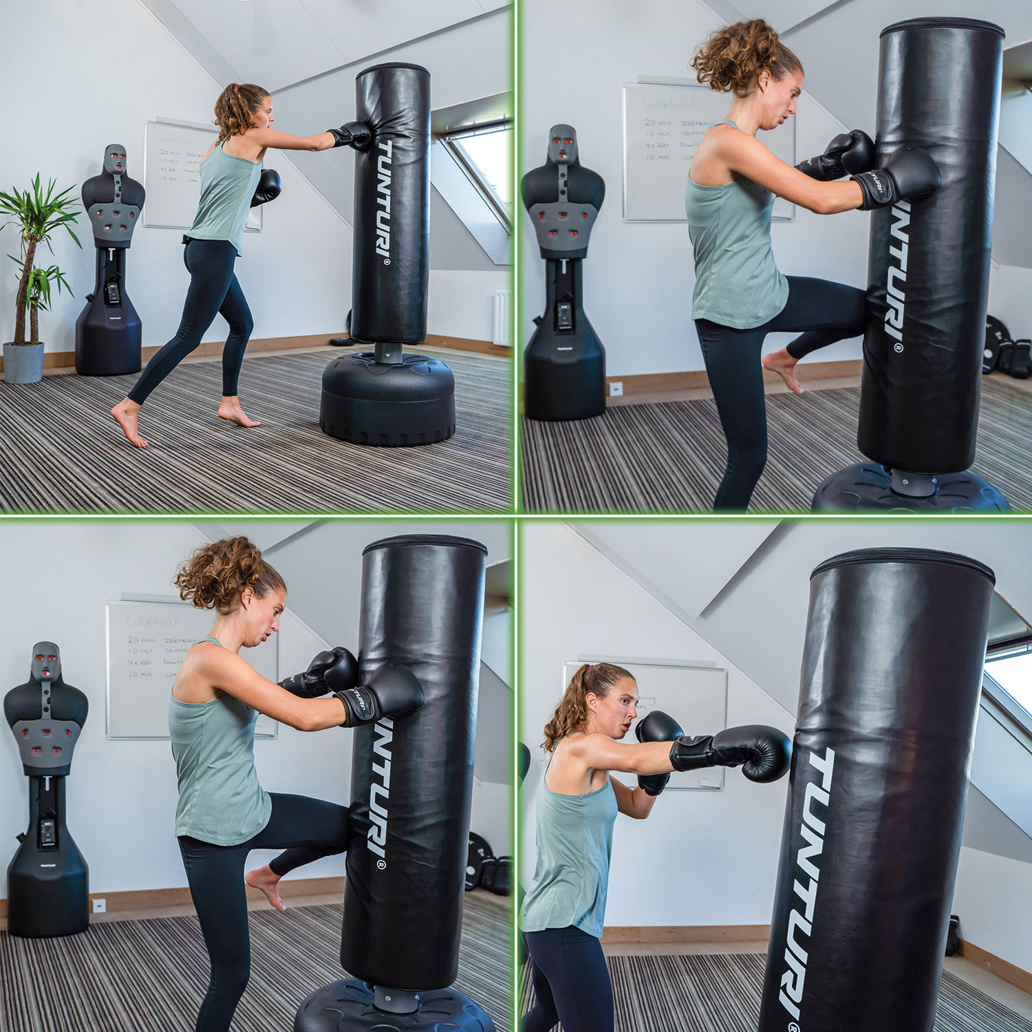 Free Standing Punch Bag Boxing Punch Bag Stand 180 cm Black Tunturi New Fitness B.V