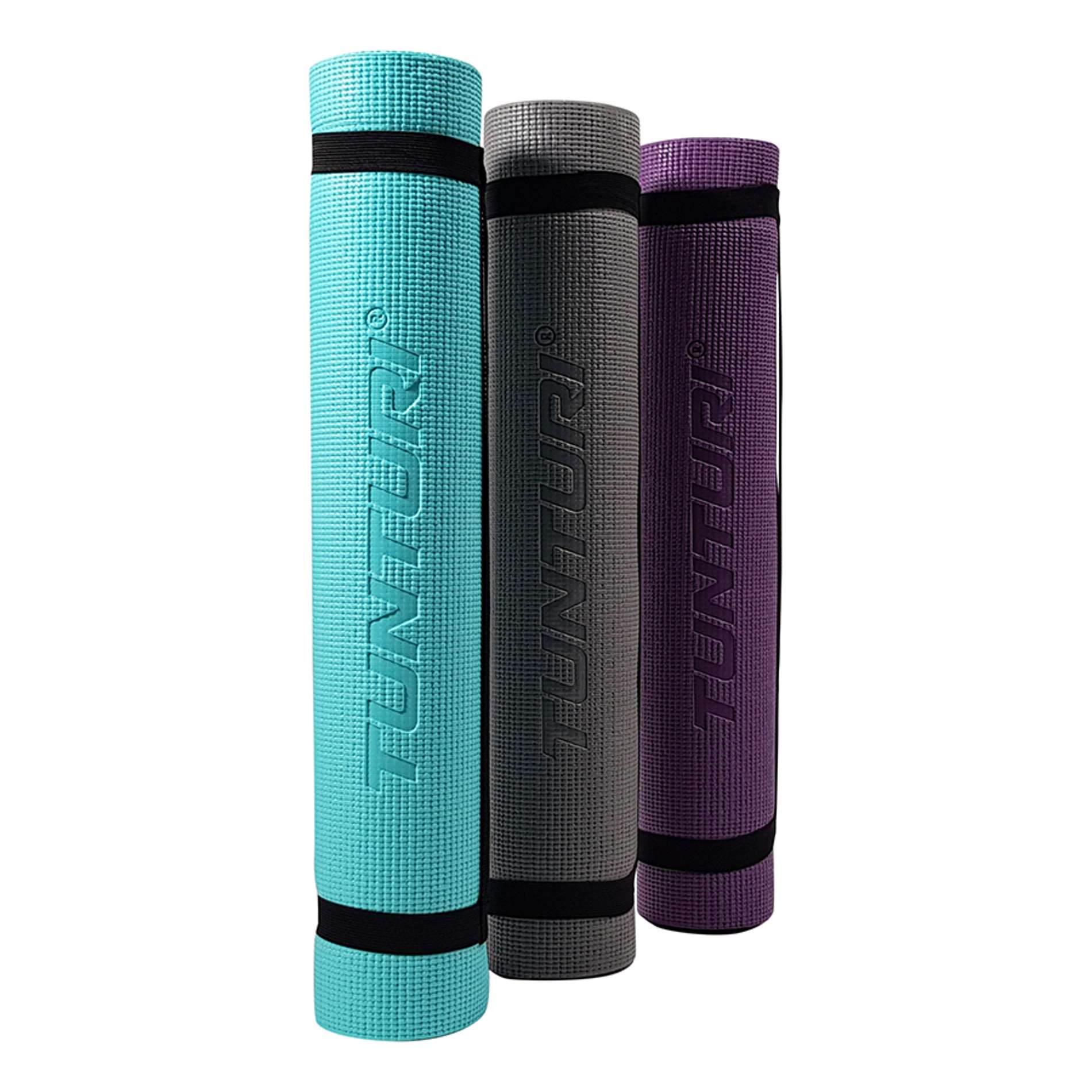 PVC Yogamat Fitness mat thickness 4mm Anthracite with print