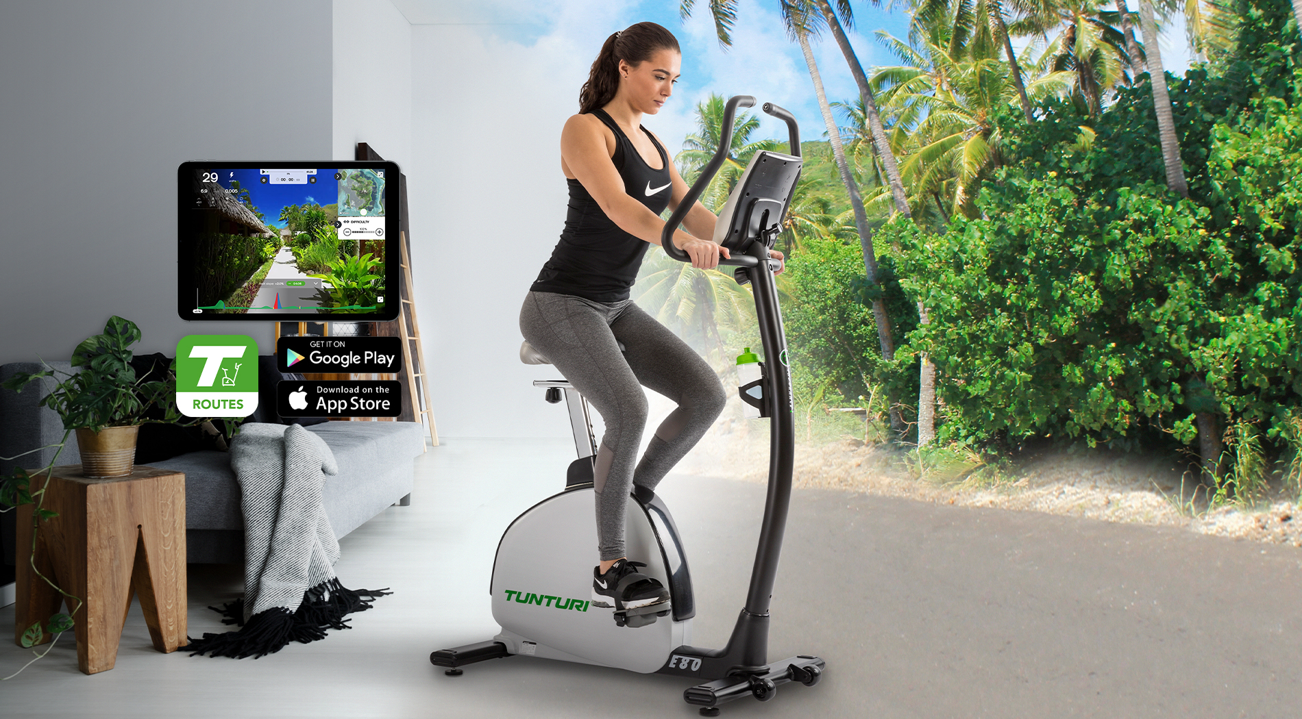 Bike Shop Tunturi Ergometer W2 Manual Exercise Bike Endurance E80