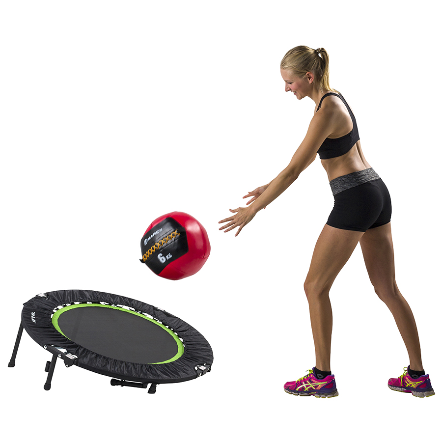 4 folding Fitness Trampoline Indoor Trampoline Stability Bar