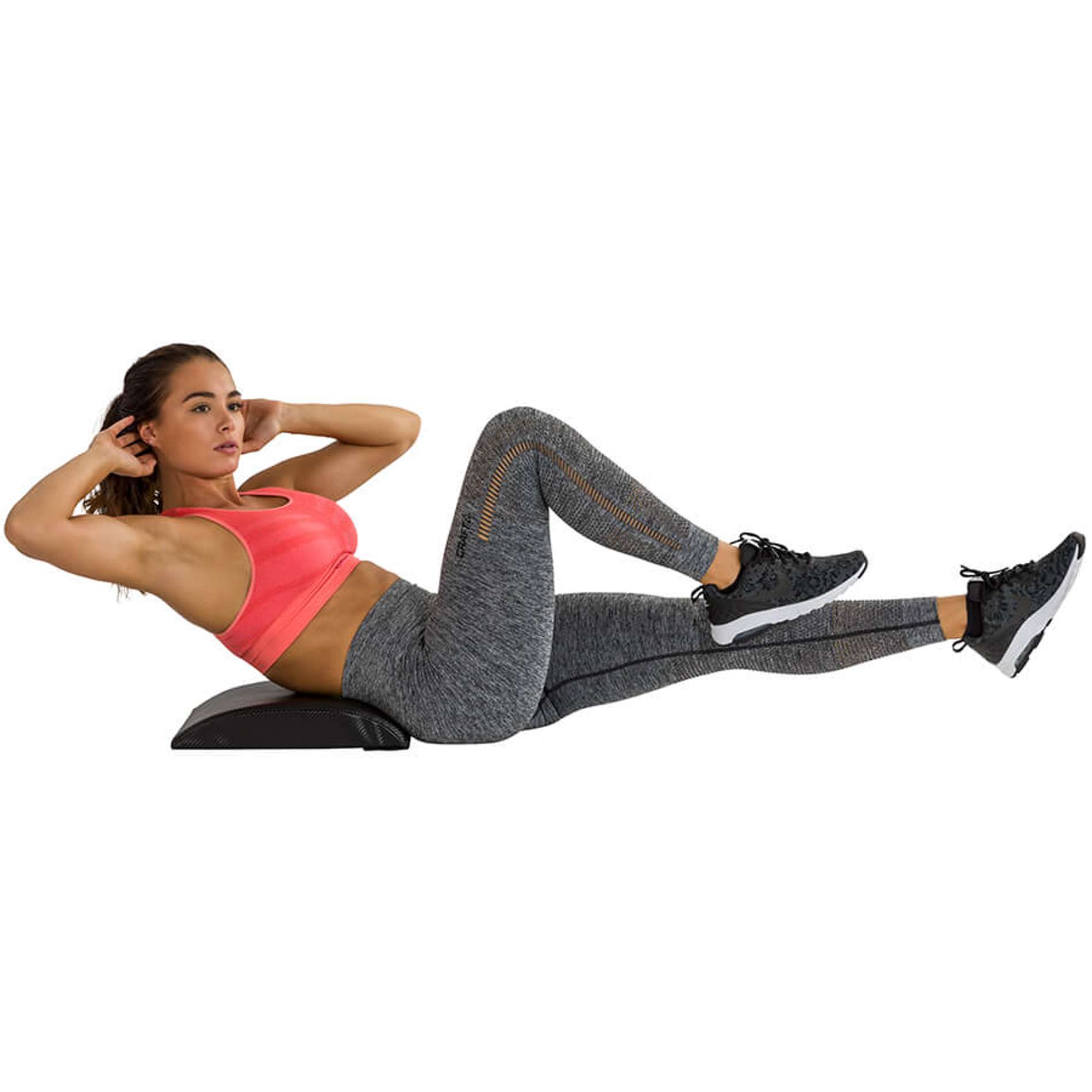 Pilates Curl Ups For Abs Pilates Side Sit Up Exercise Woman Doing