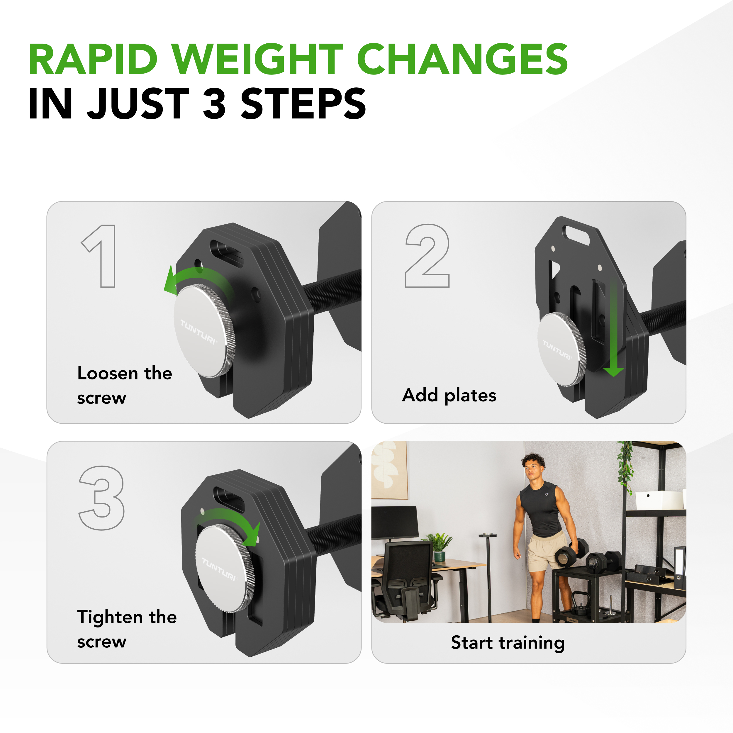 Tunturi Rapid Add-on kit, 8kg, 4x 2kg