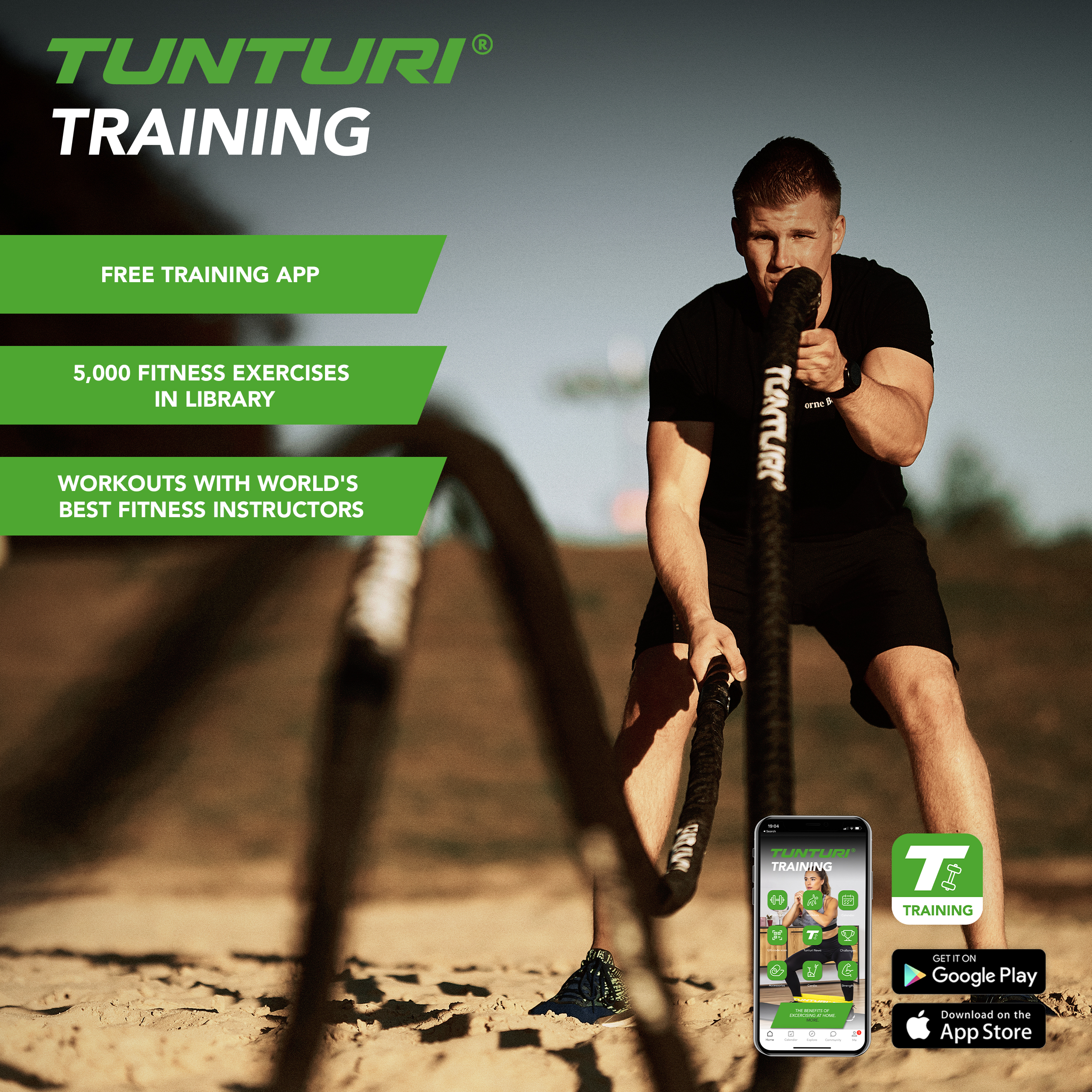 Pro Battle Rope With Protection Tunturi New Fitness B.V