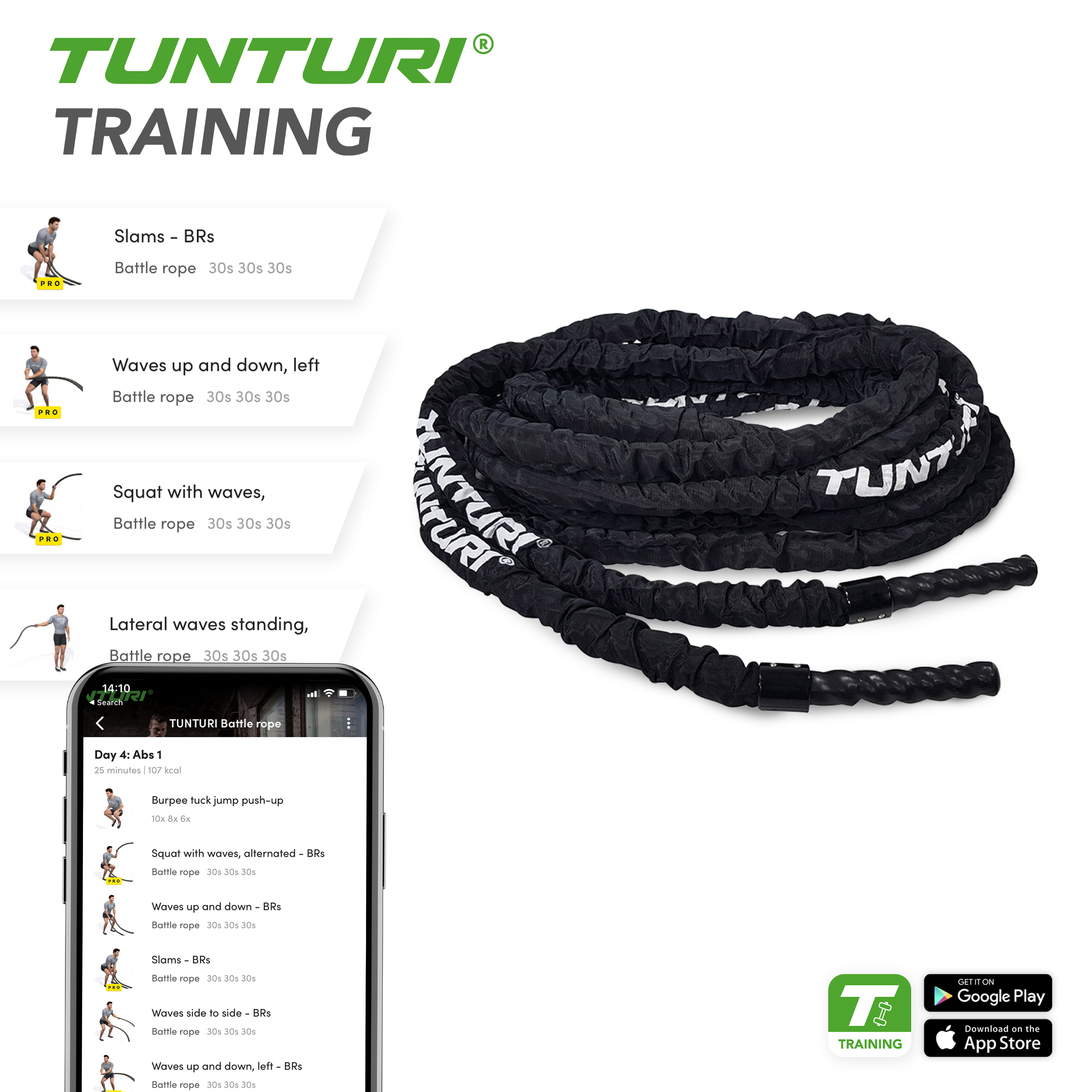 Pro Battle Rope With Protection Tunturi New Fitness B.V