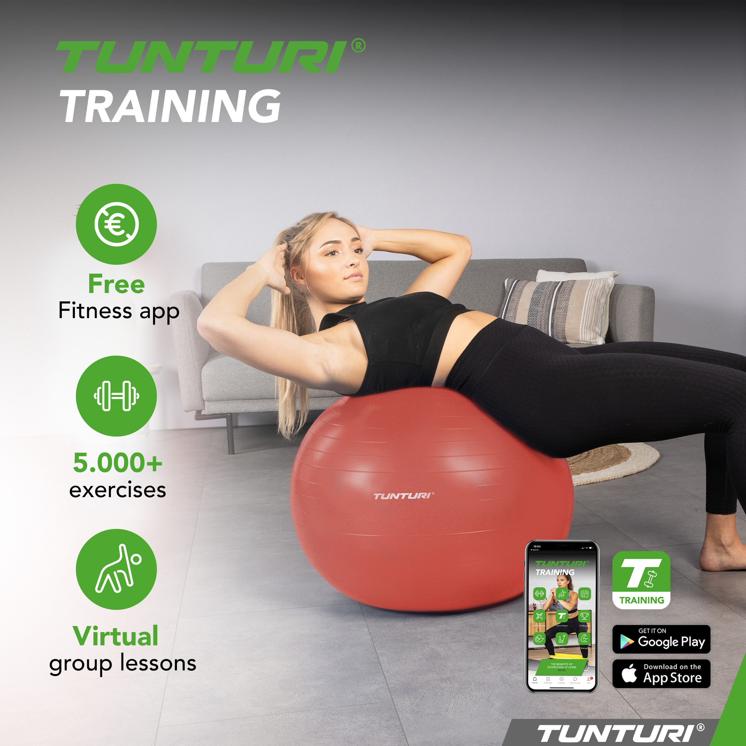 Tunturi gym ball on sale