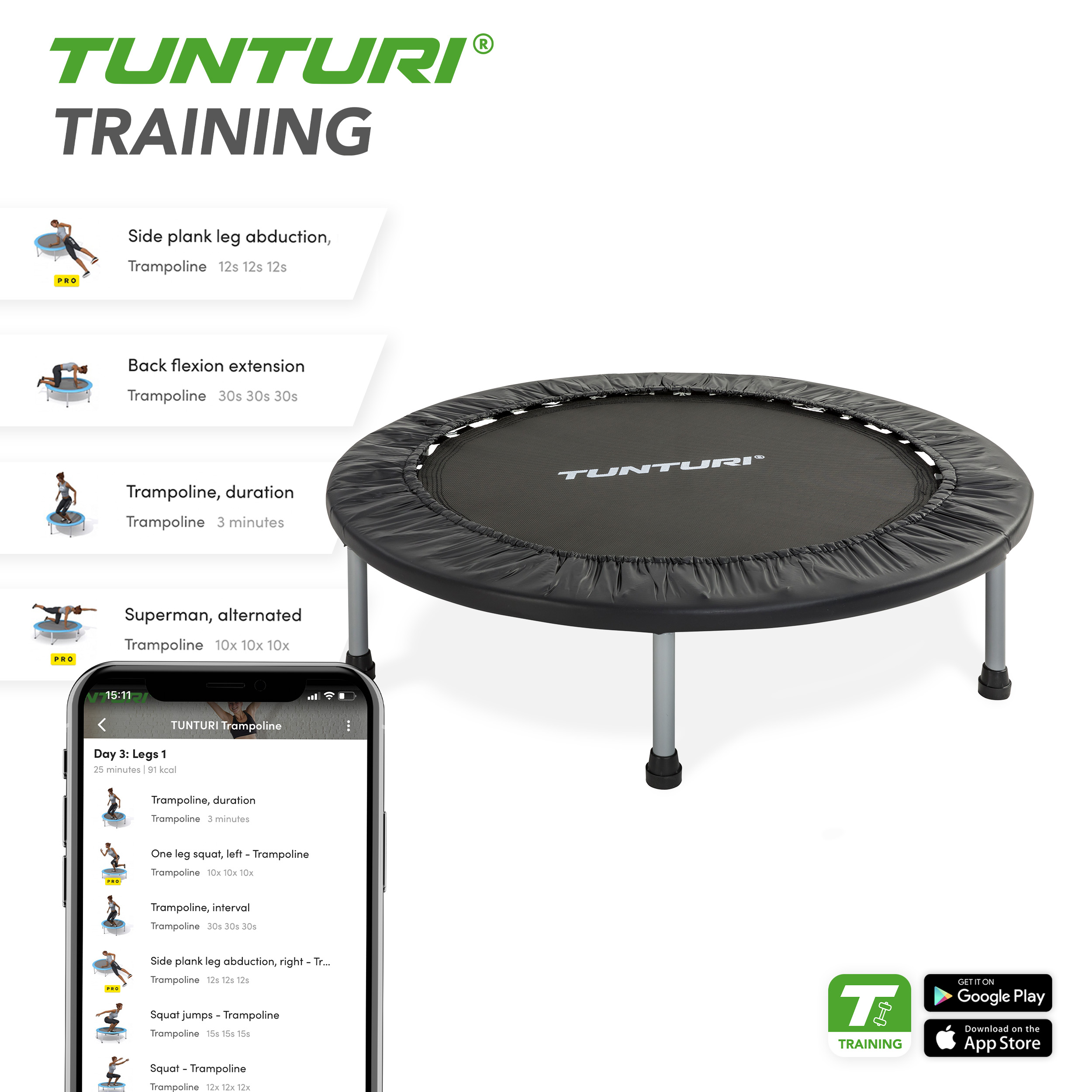 Tunturi trampoline hotsell