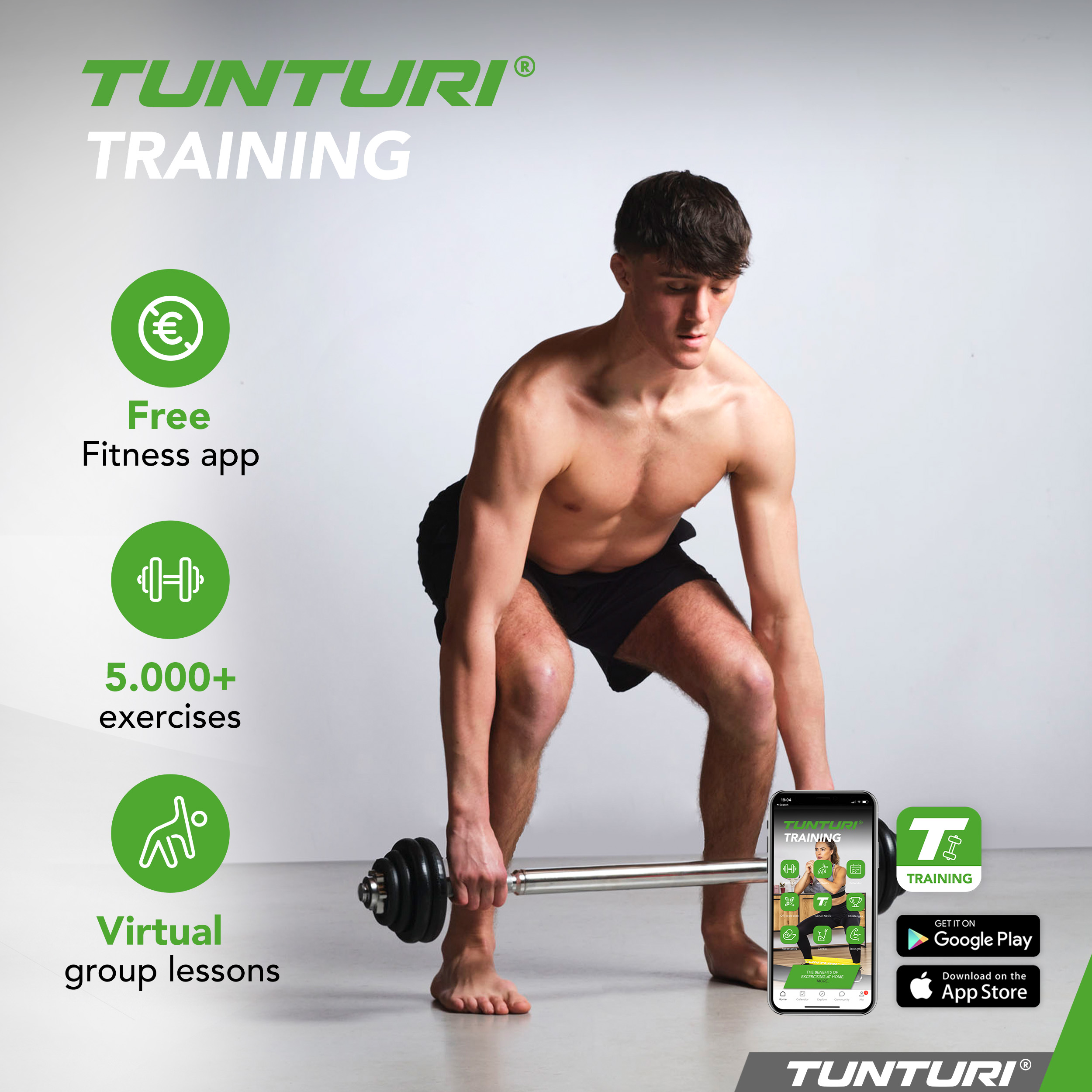 Barbell Dumbbell set 20kg Iron Tunturi New Fitness B.V