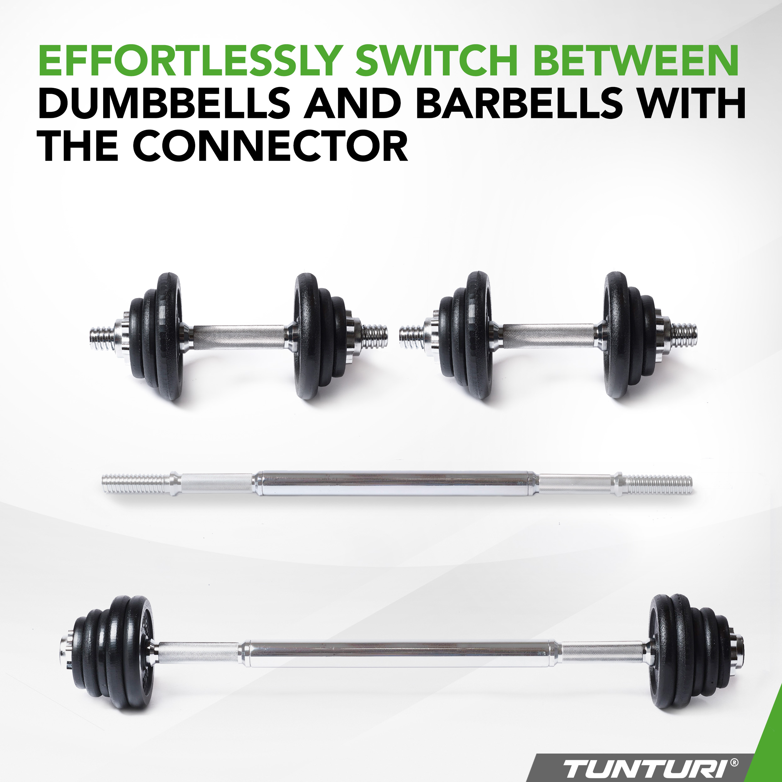 Barbell Dumbbell set 20kg Iron Tunturi New Fitness B.V