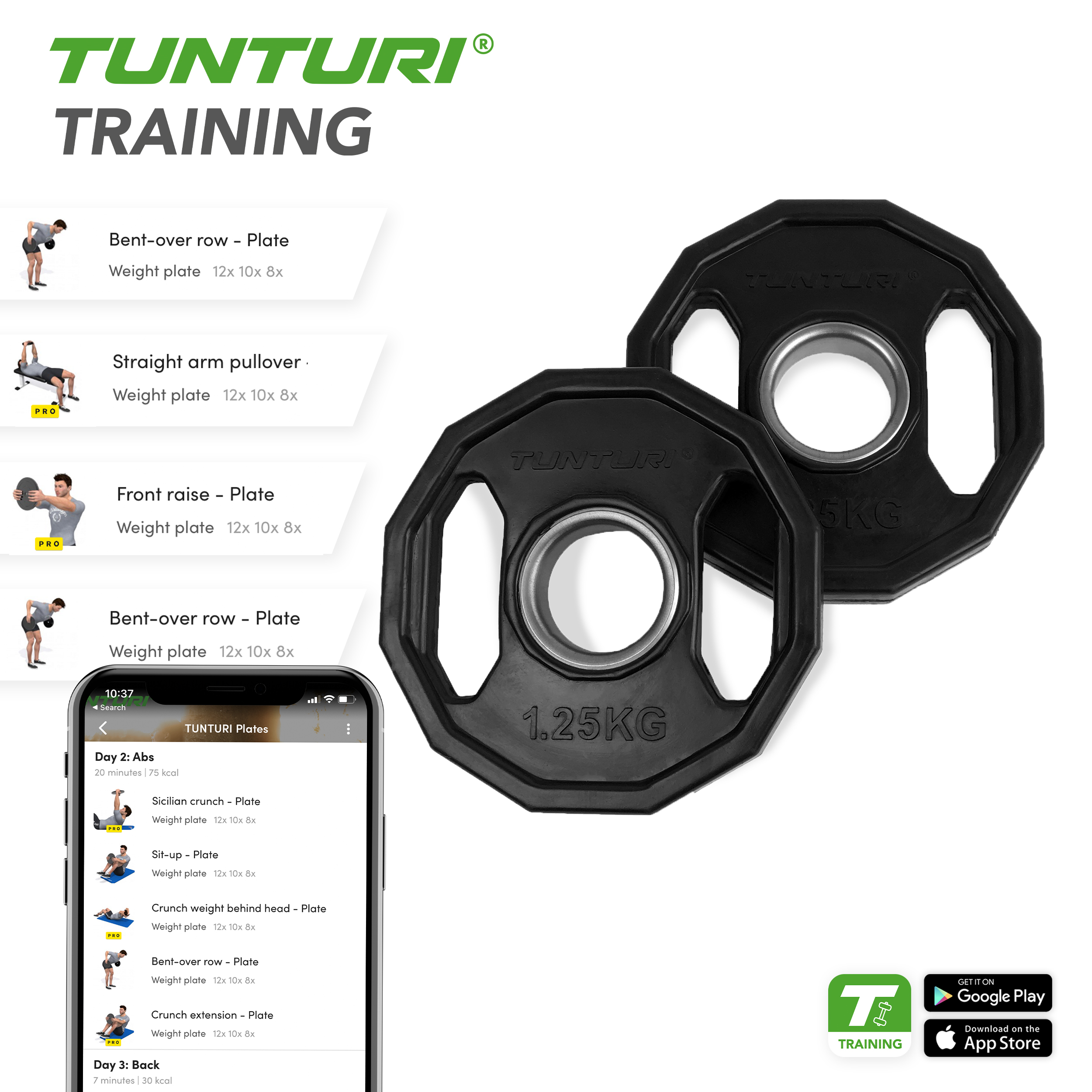 Tunturi hot sale weight plates