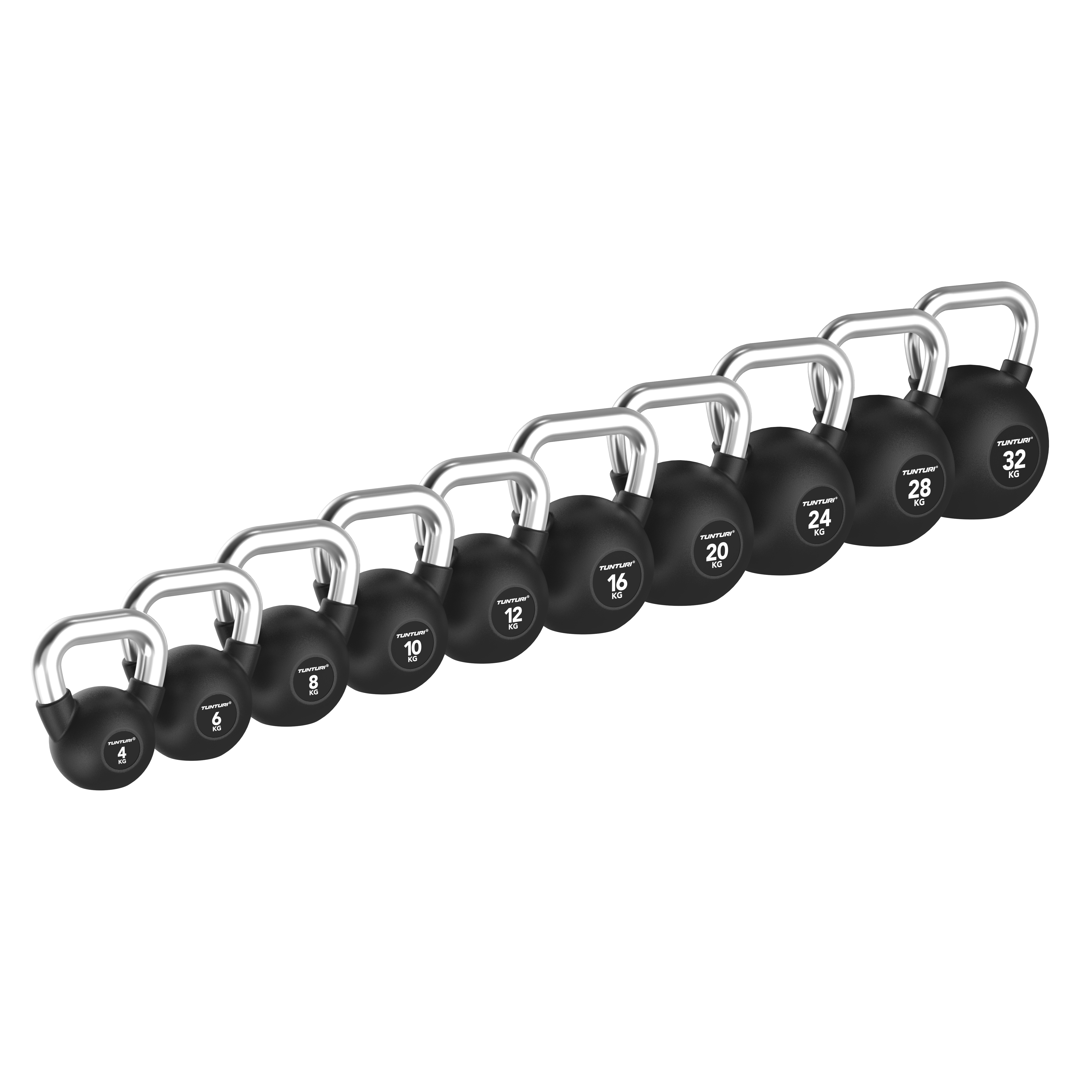 MATCHU - Kettlebell - 4, 8 of 12 KG - Volledig hoogwaardig rubber