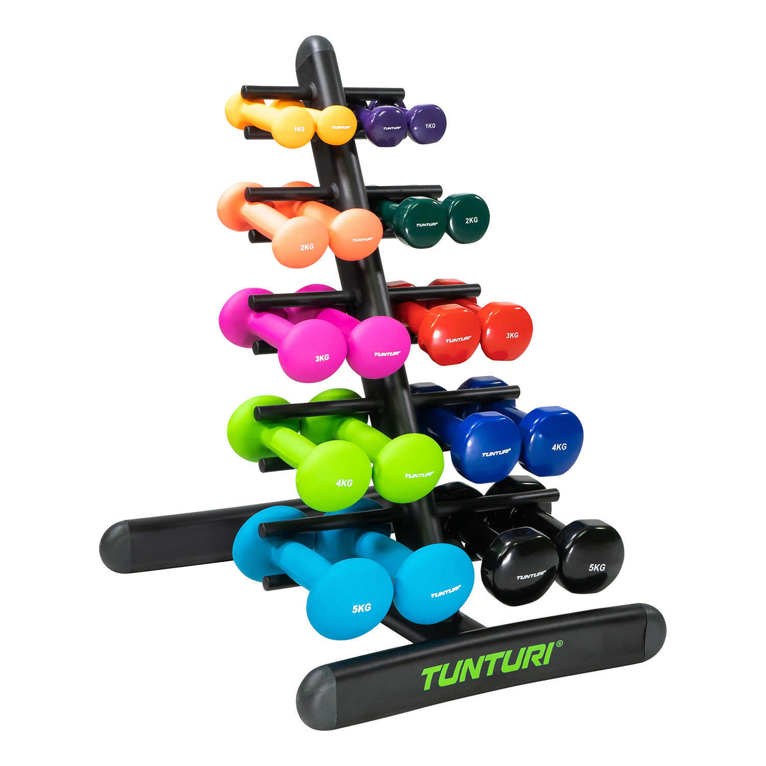 Dumbbell rack for neoprene or vinyl dumbbells for 10 pairs Tunturi New Fitness B.V