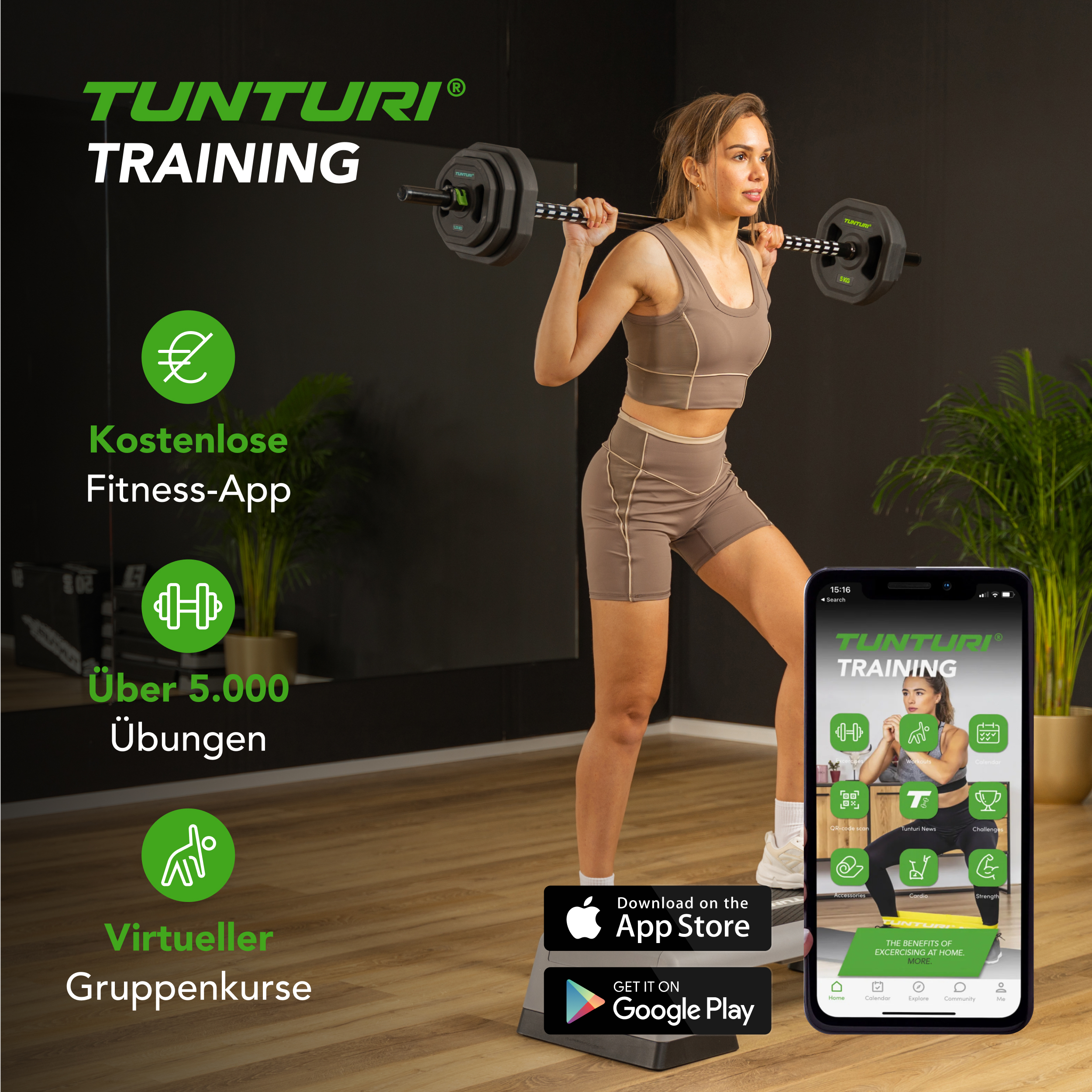 Tunturi Gewichtenset 20 kg kopen voor pump en fitness