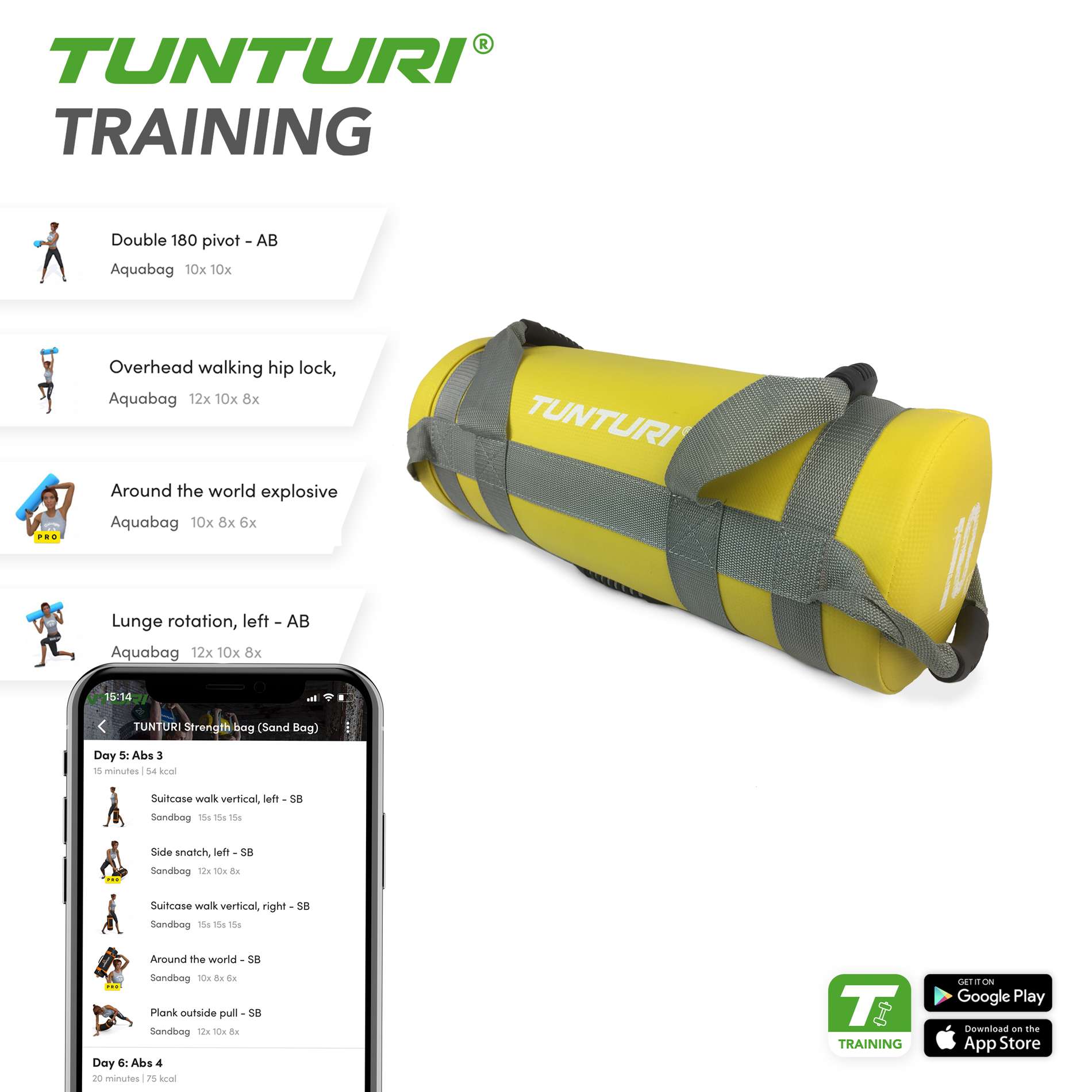 Tunturi Powerbag fitness sandbag voor kracht en stabiliteit kopen Tunturi Powerbag fitness sandbag voor kracht en stabiliteit kopen