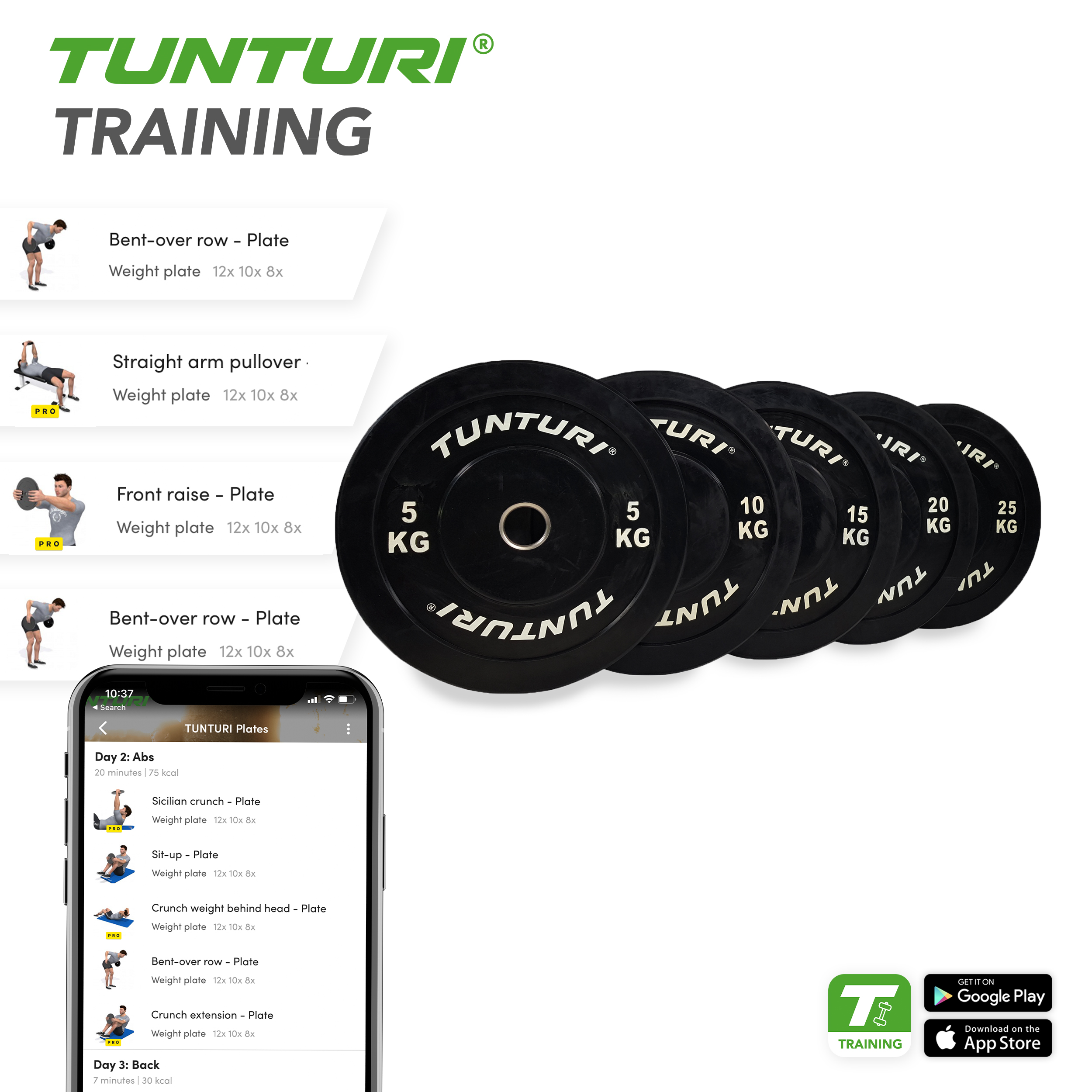 Bumper Plate 5kg Black Tunturi New Fitness B.V