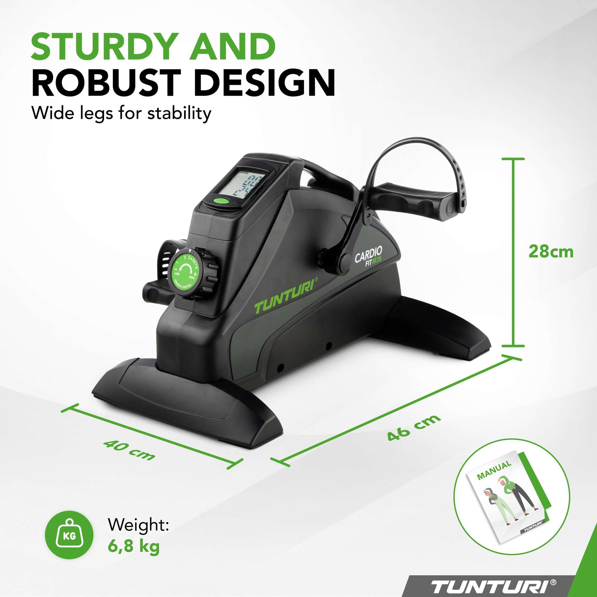 Bike Shop Tunturi Ergometer W2 Manual Mini Bike Cardio Fit M35