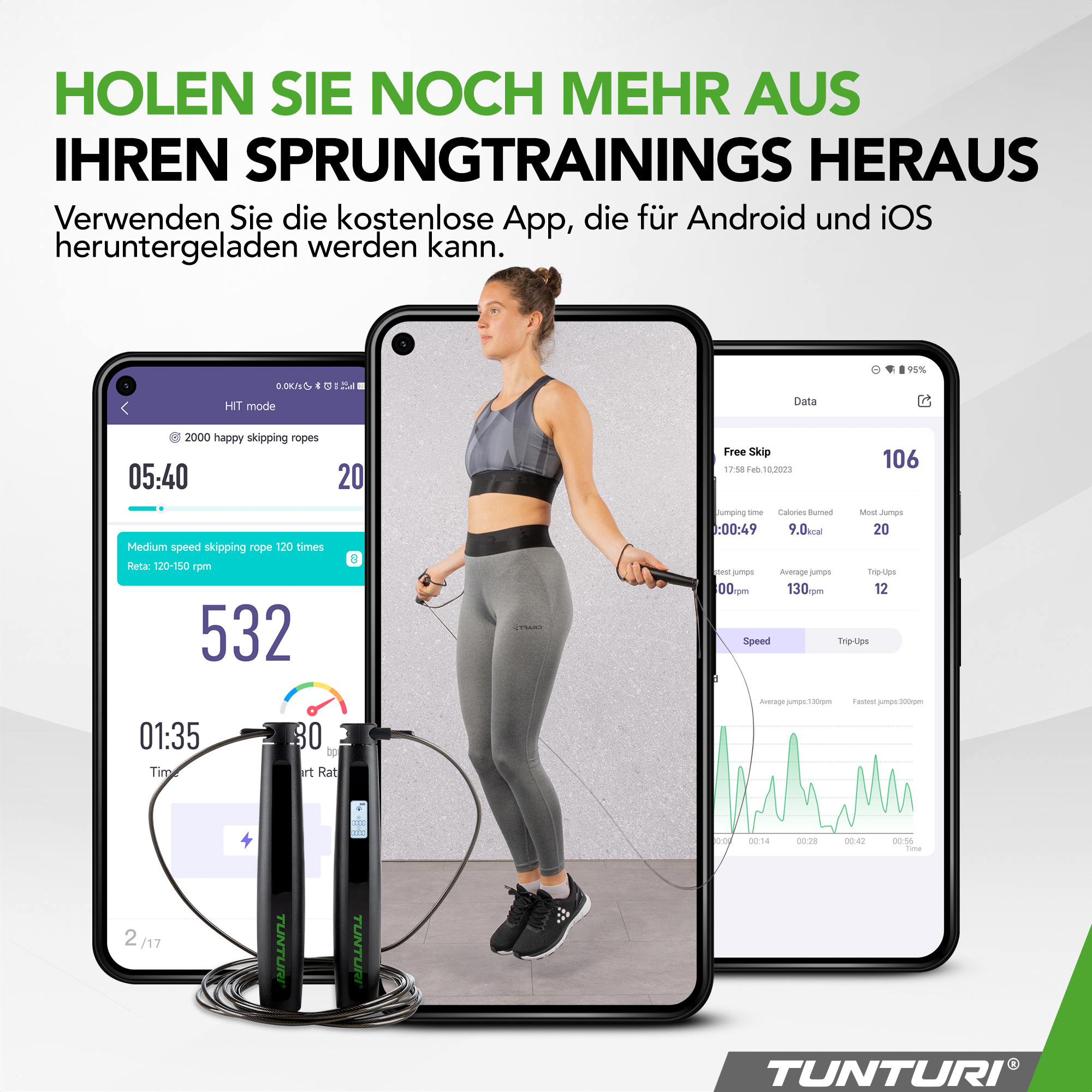 Luqeeg Smart Jump Rope - Elektrische Springseil Maschine Mit Fernbedienung Automatische Zählung