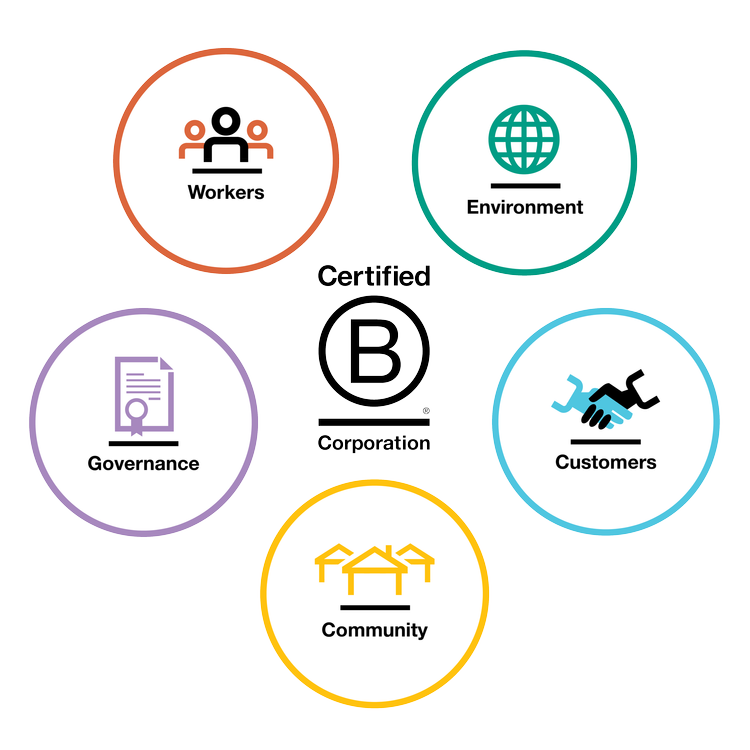 
<h4>WAT IS B-CORP™?</h4>
<h3>Een brede holistische benadering</h3>

