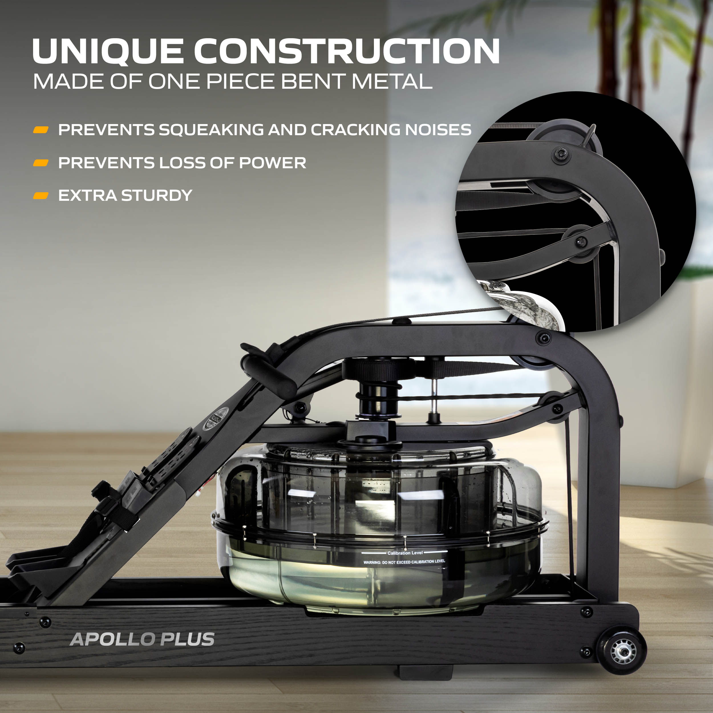 Fluid Rower Apollo Plus Black Foldable Rowing Machine