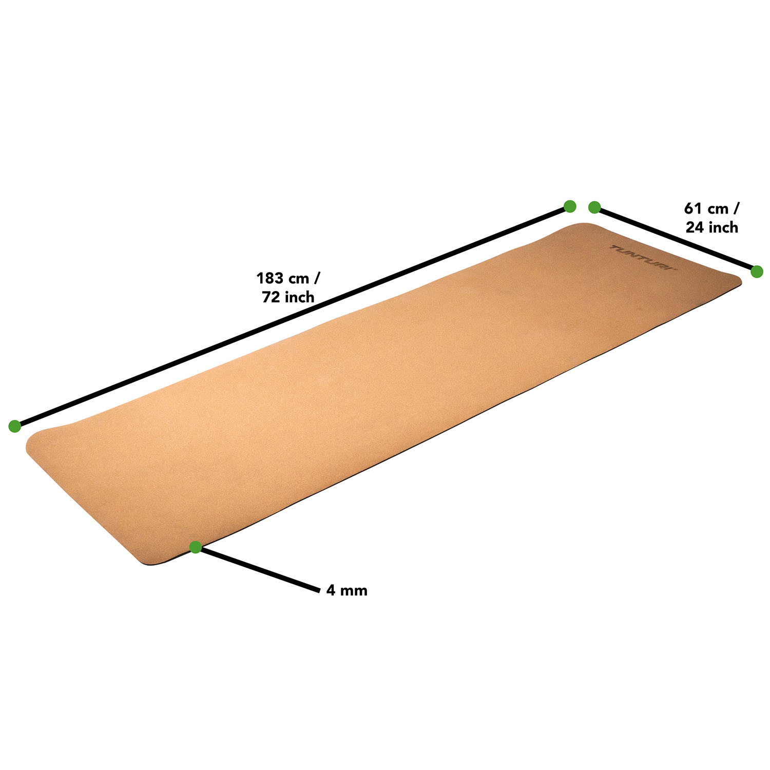 Cork yoga mat TPE Tunturi New Fitness B.V