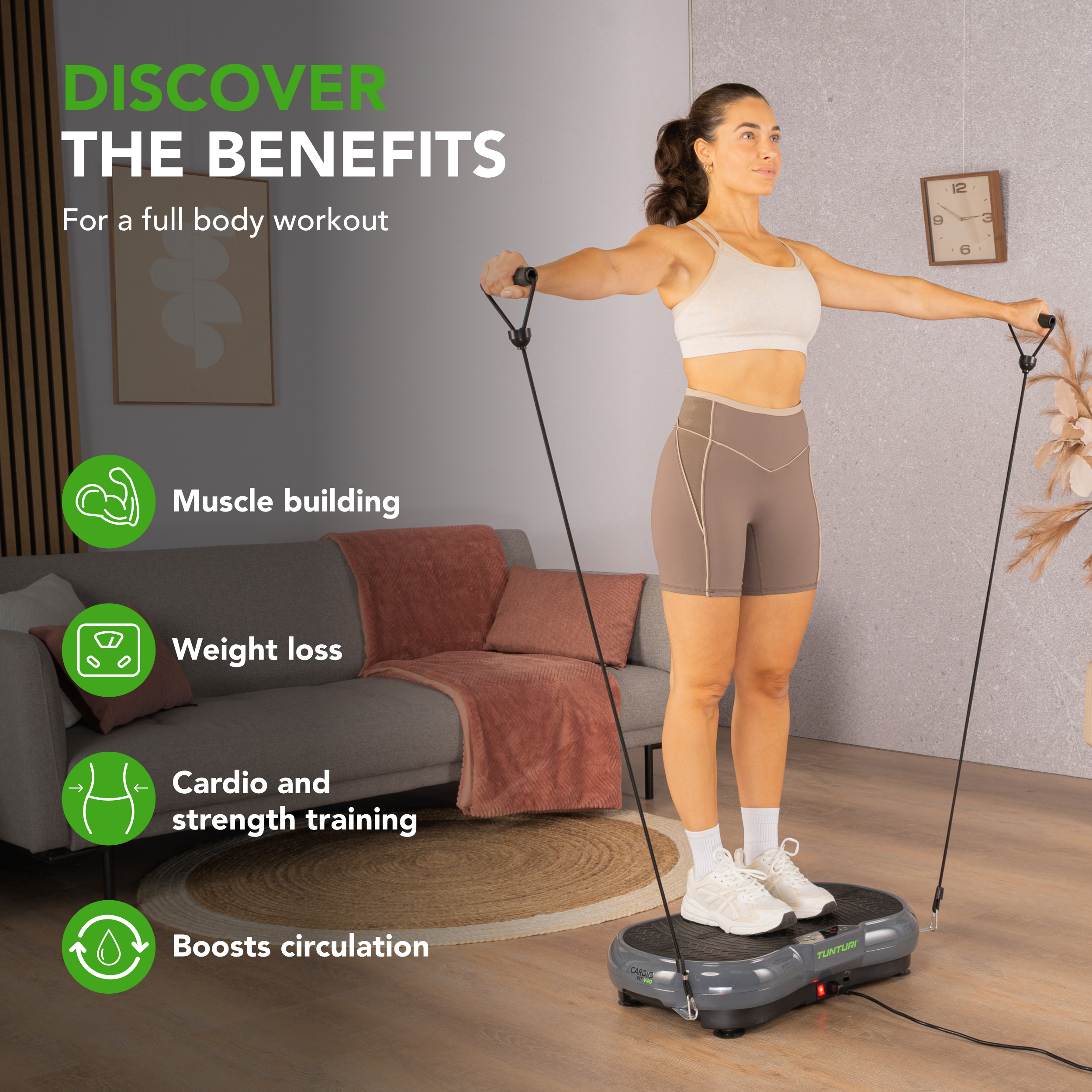 Cardio Fit V40 Vibration plate Tunturi New Fitness