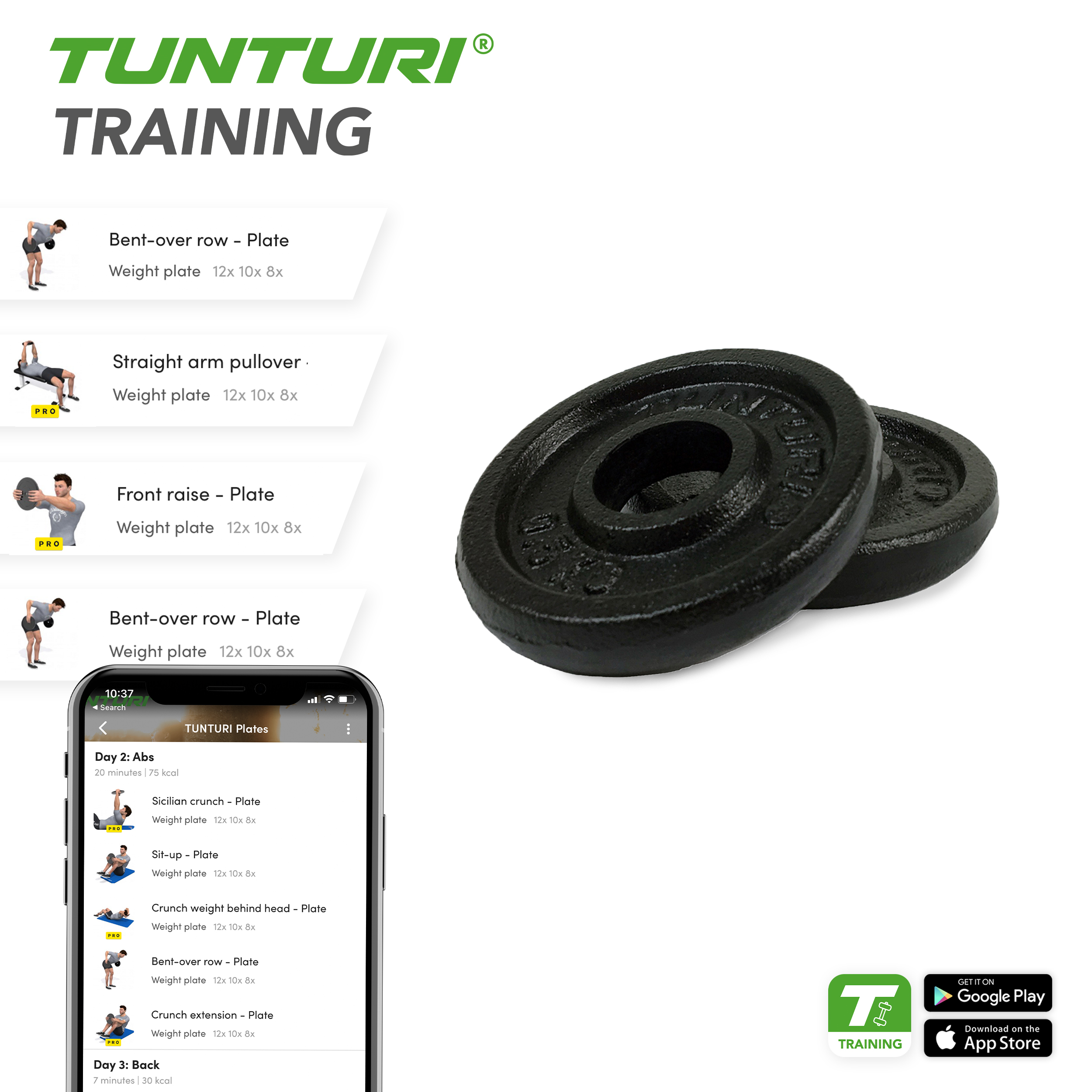 Tunturi weight hotsell plates