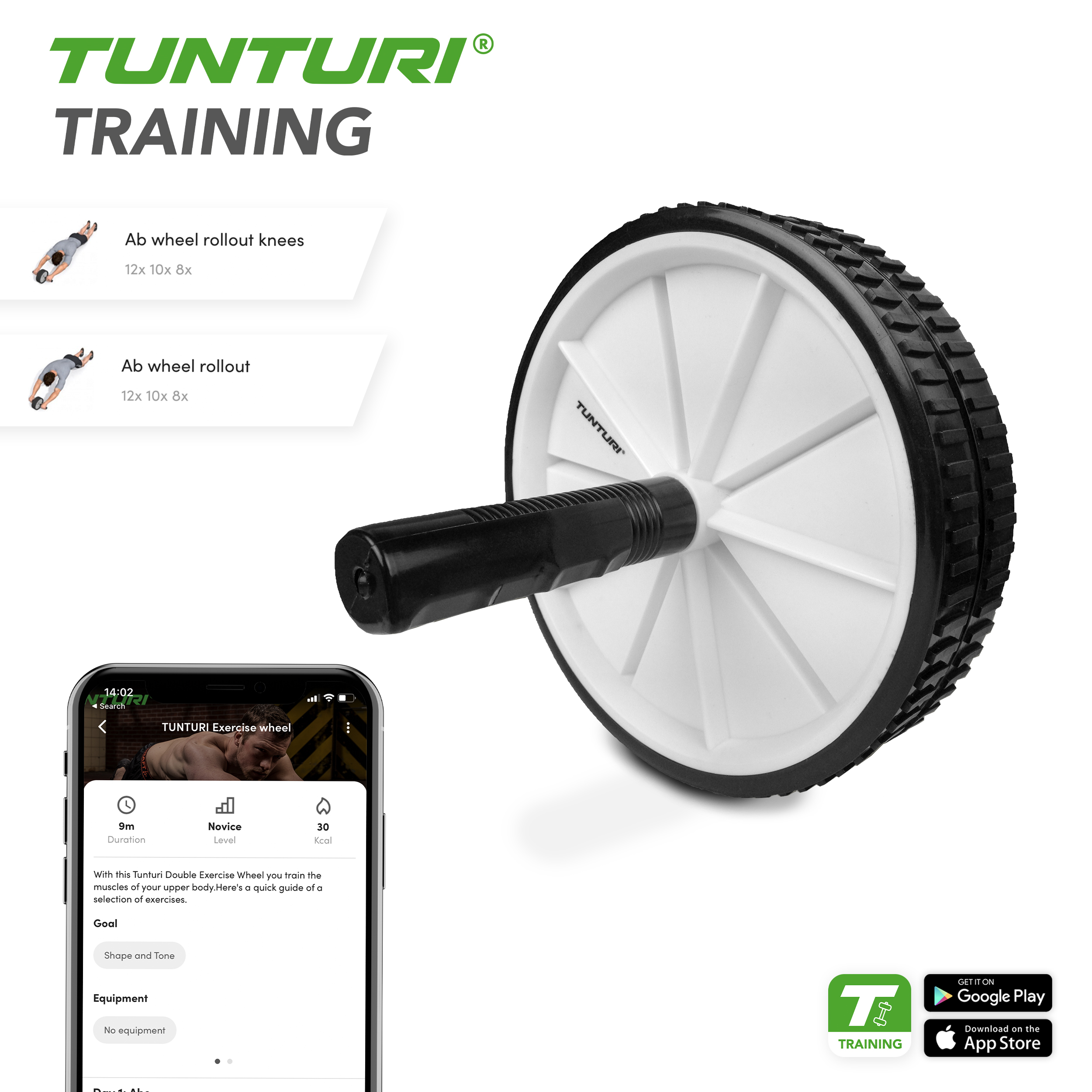 Tunturi ab wheel hotsell