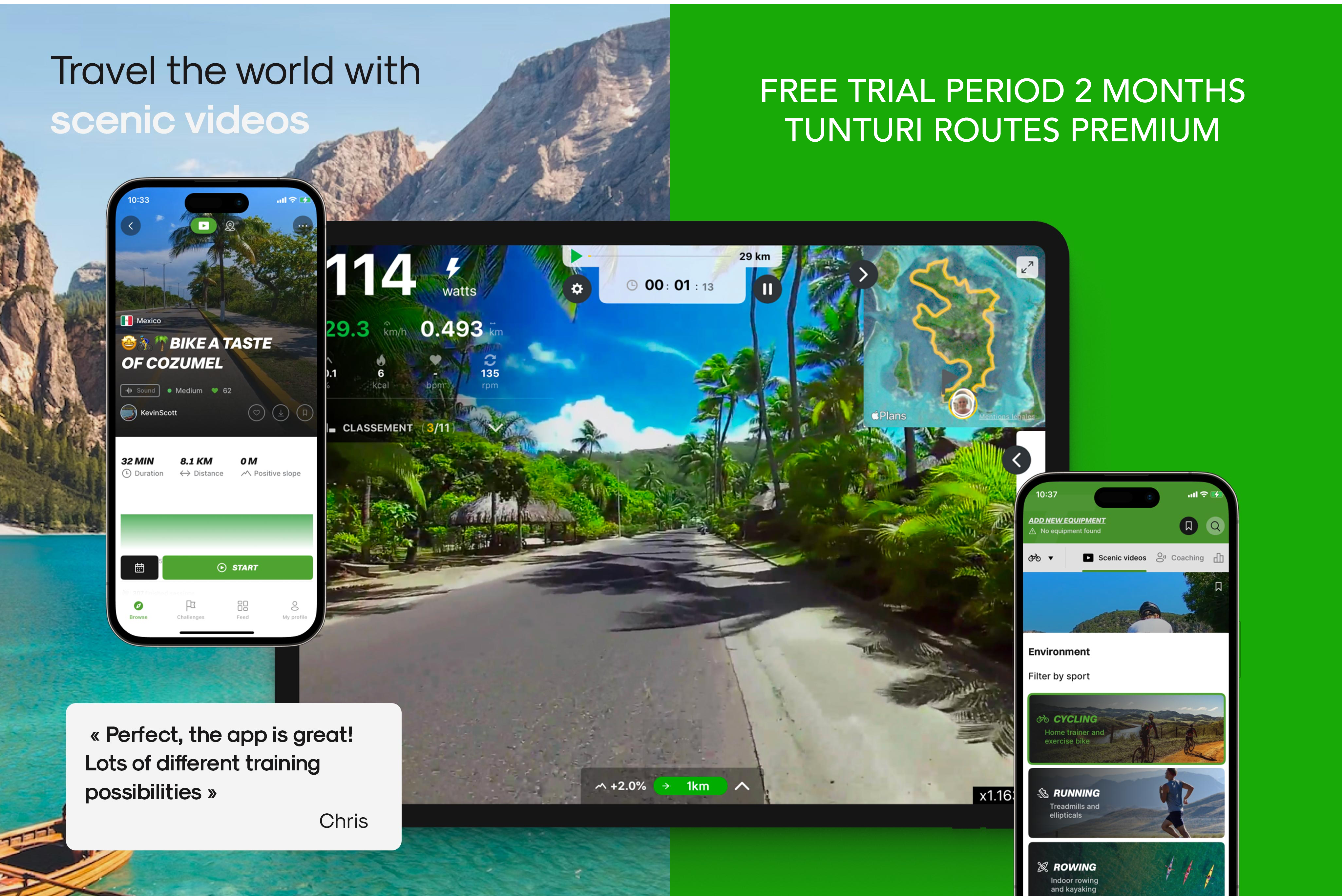 Try Tunturi Routes Premium for 2 months for free
