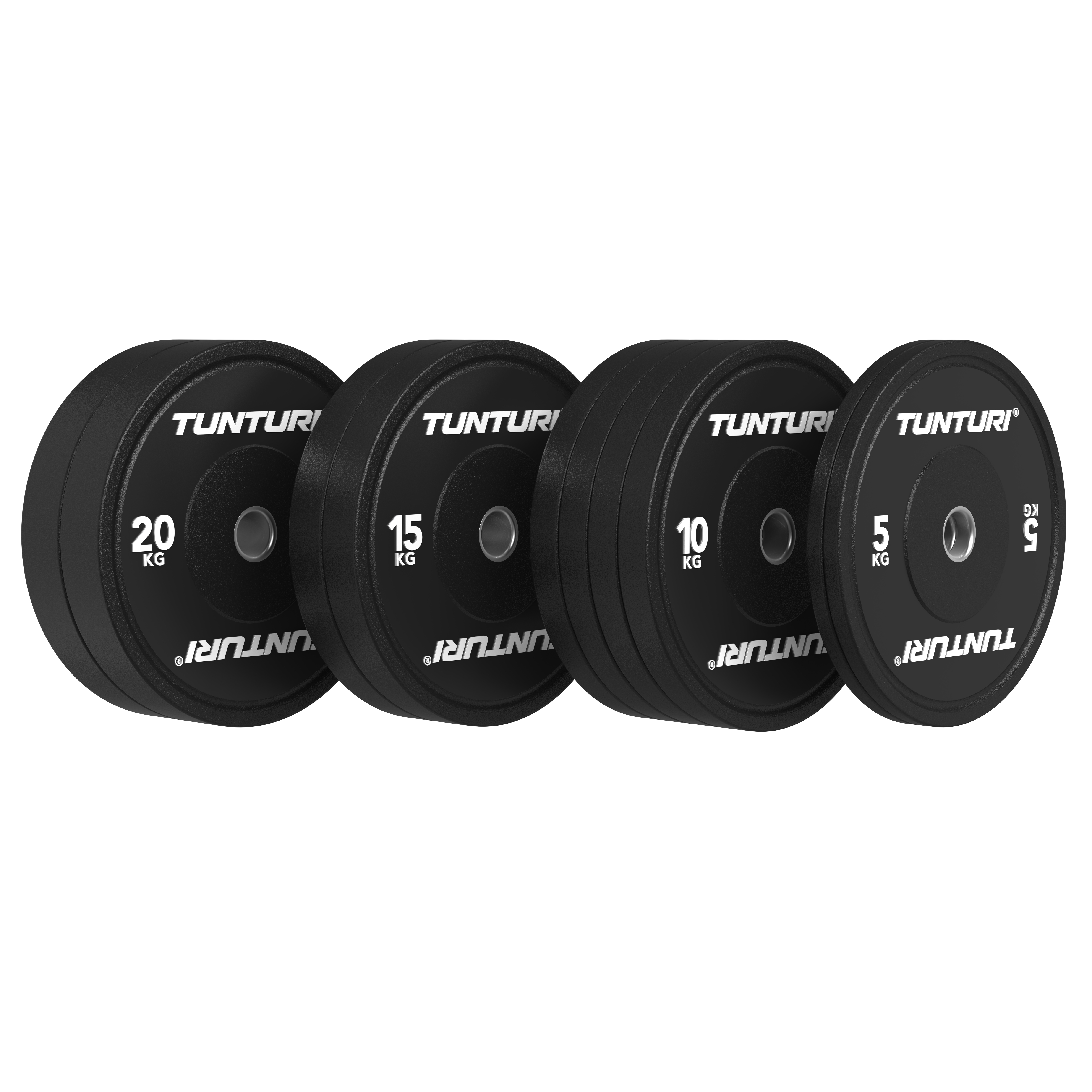 Platinum Bumper Plate Black, 120 kg, set - Tunturi New Fitness B.V.