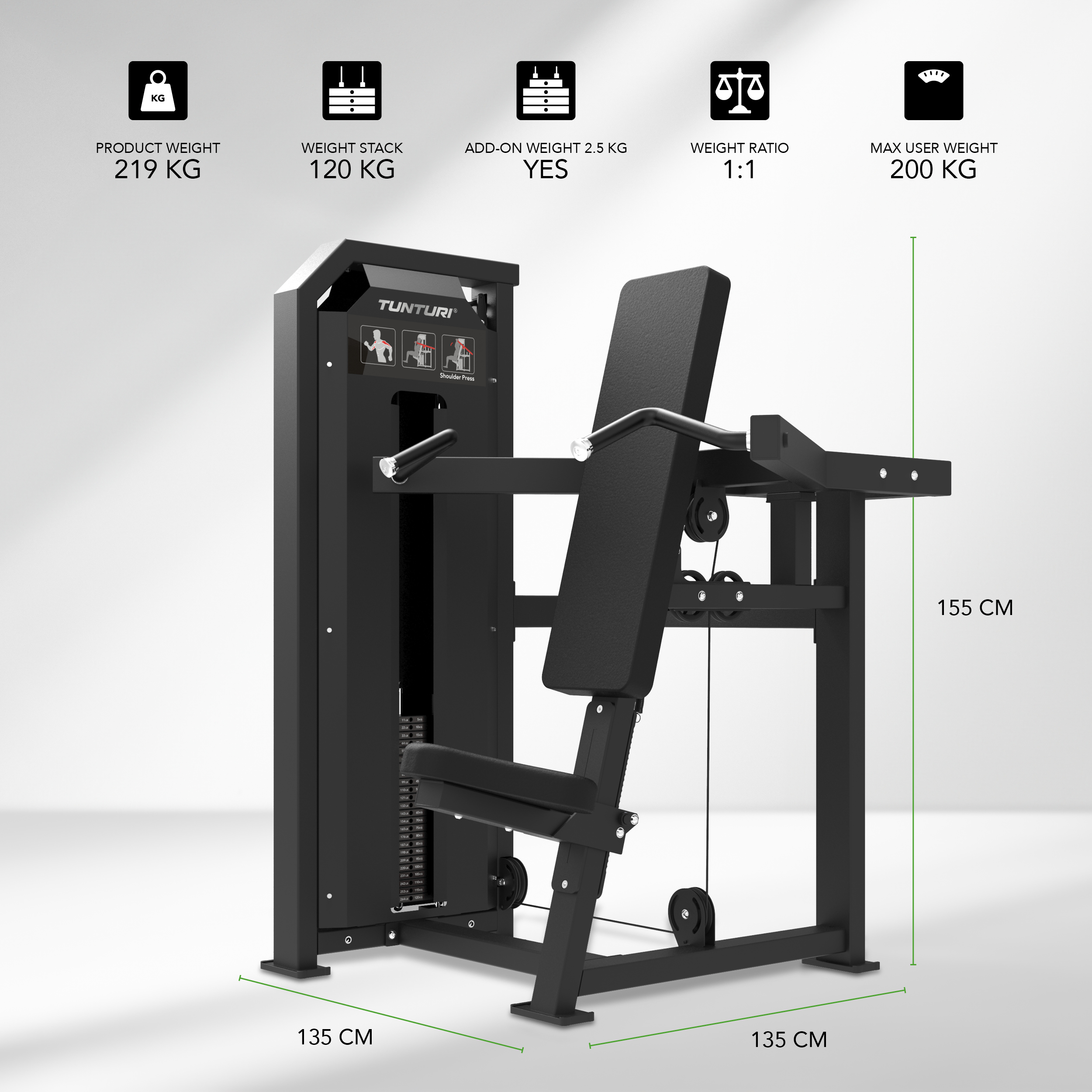 Platinum Shoulder Press Strength Station - Selectorized - V-Series