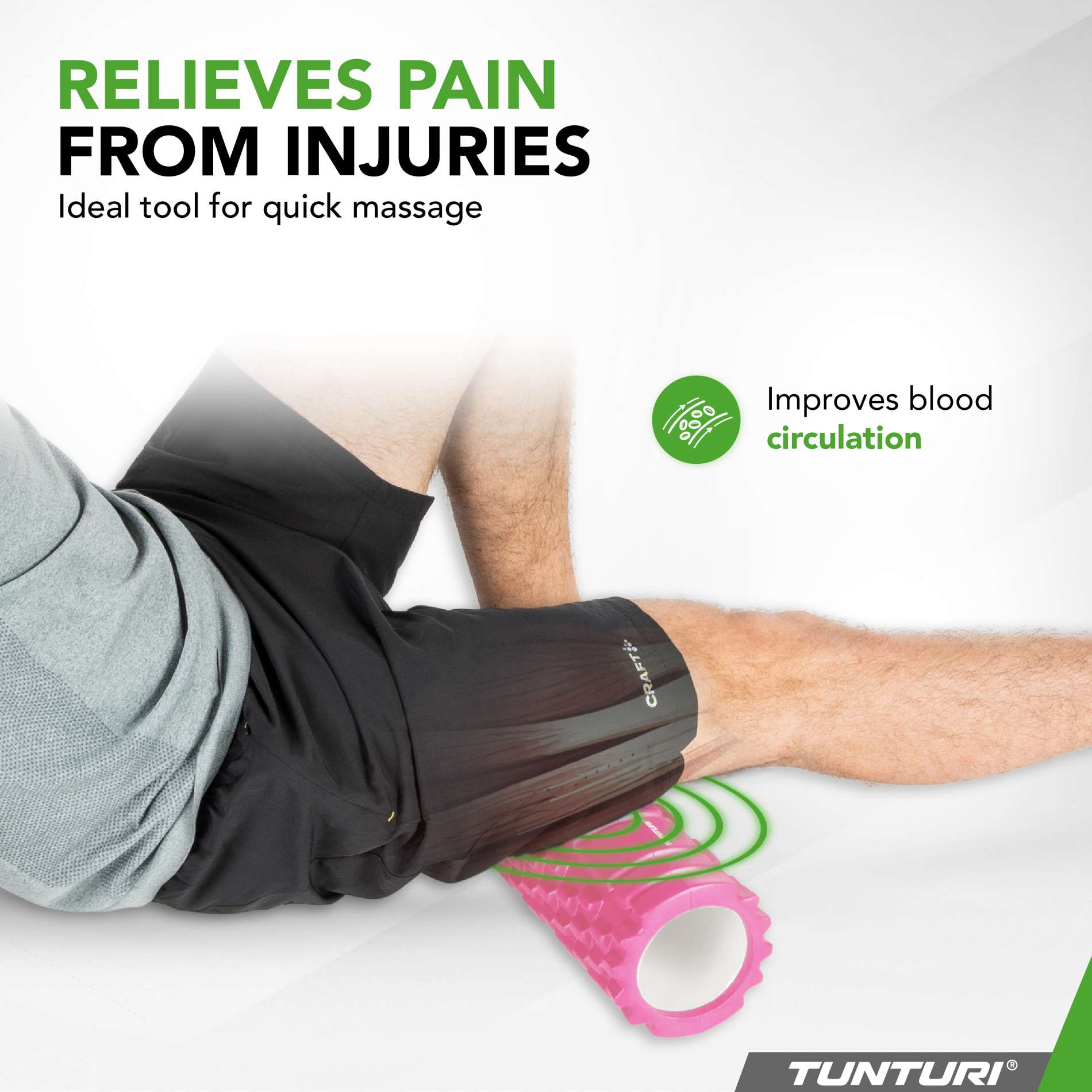 Runners Knee Foam Roller Inner Knee Pain Grid Foam Roller( Heavy