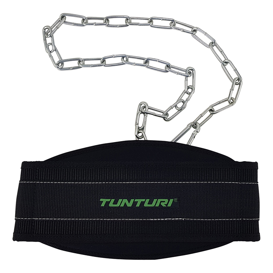 Lifting belt store with chain