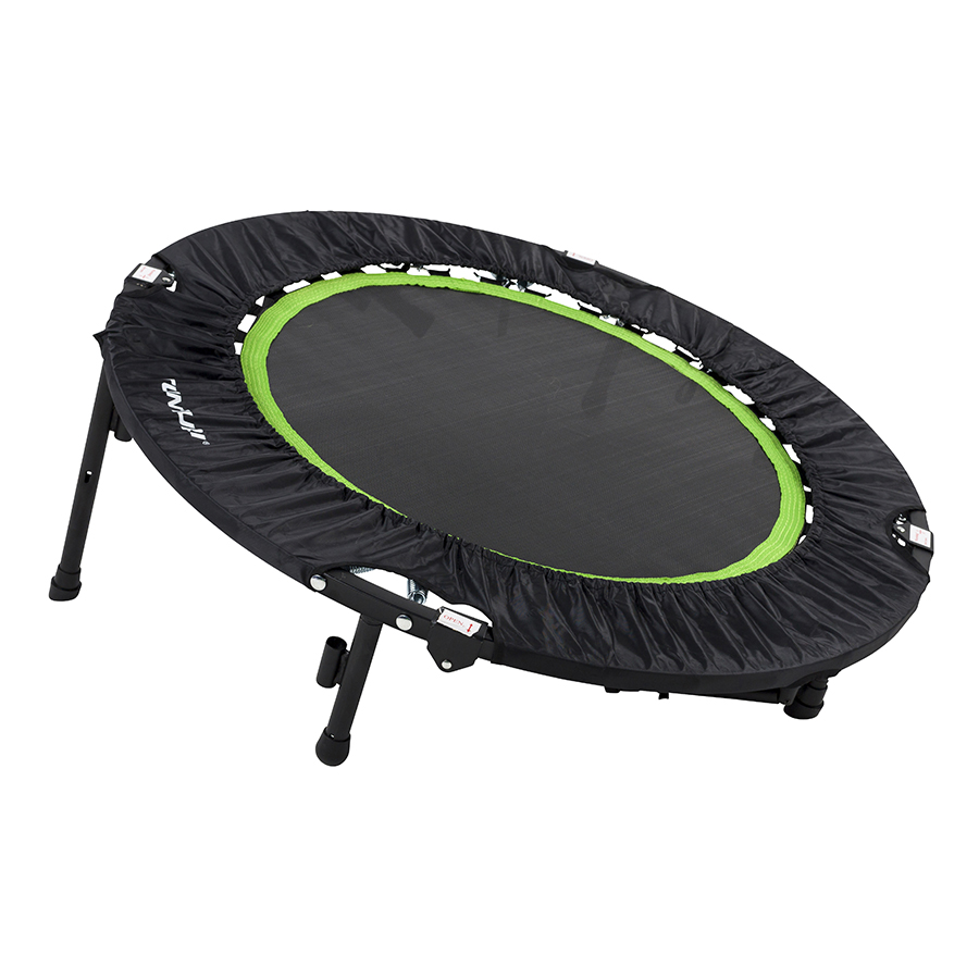 ZCMHAXJ Opvouwbare mini-trampoline, 101,6 cm (40 in) trampoline, voor volwassenen en kinderen, capaciteit van 204 kg met T-vormige verstelbare stang, indoor fitness workout oefenapparatuur