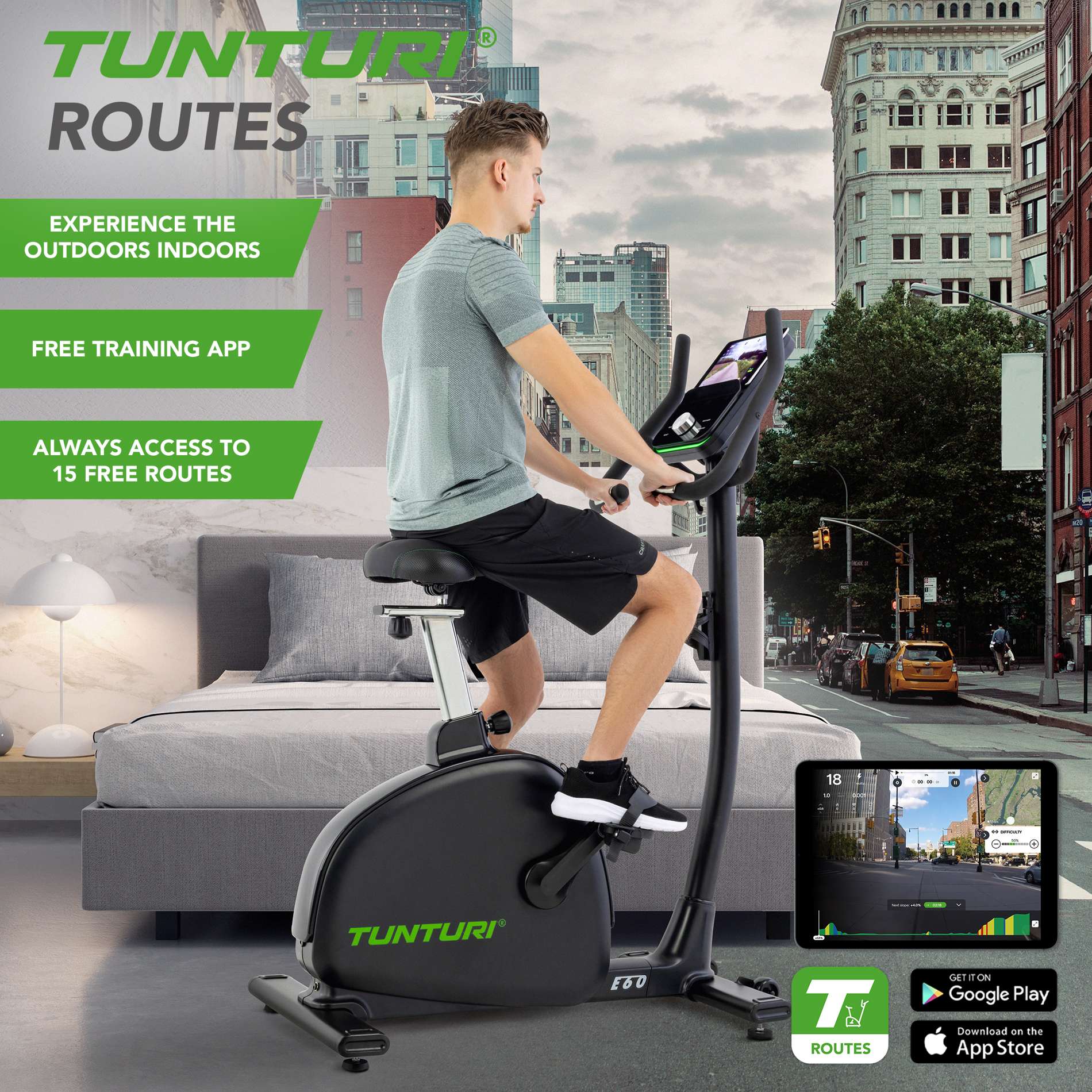 E60 Signature Exercise Bike Fitness bike Hometrainer Tunturi