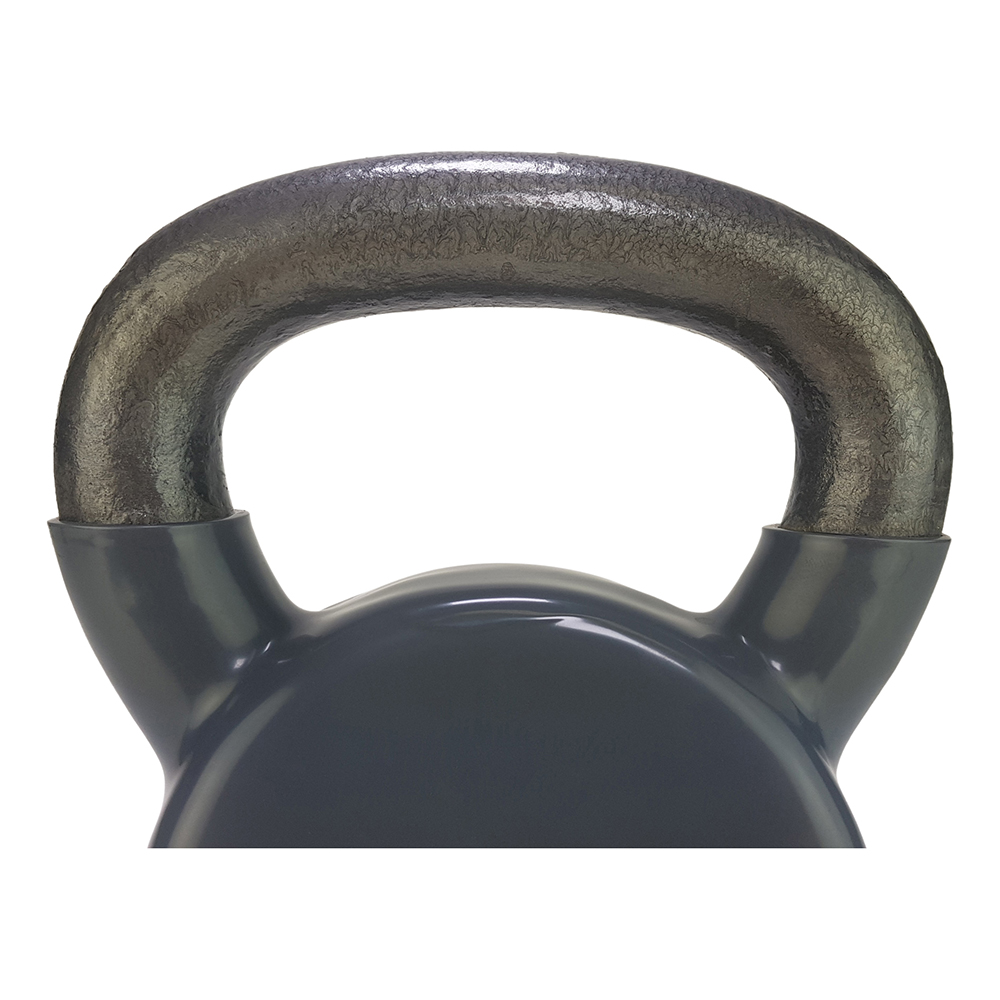 Kettlebell Tunturi 16 Kg – Fonte Revêtue Vinyle Noir, Forme Ergonomique, Pour Musculation Complète