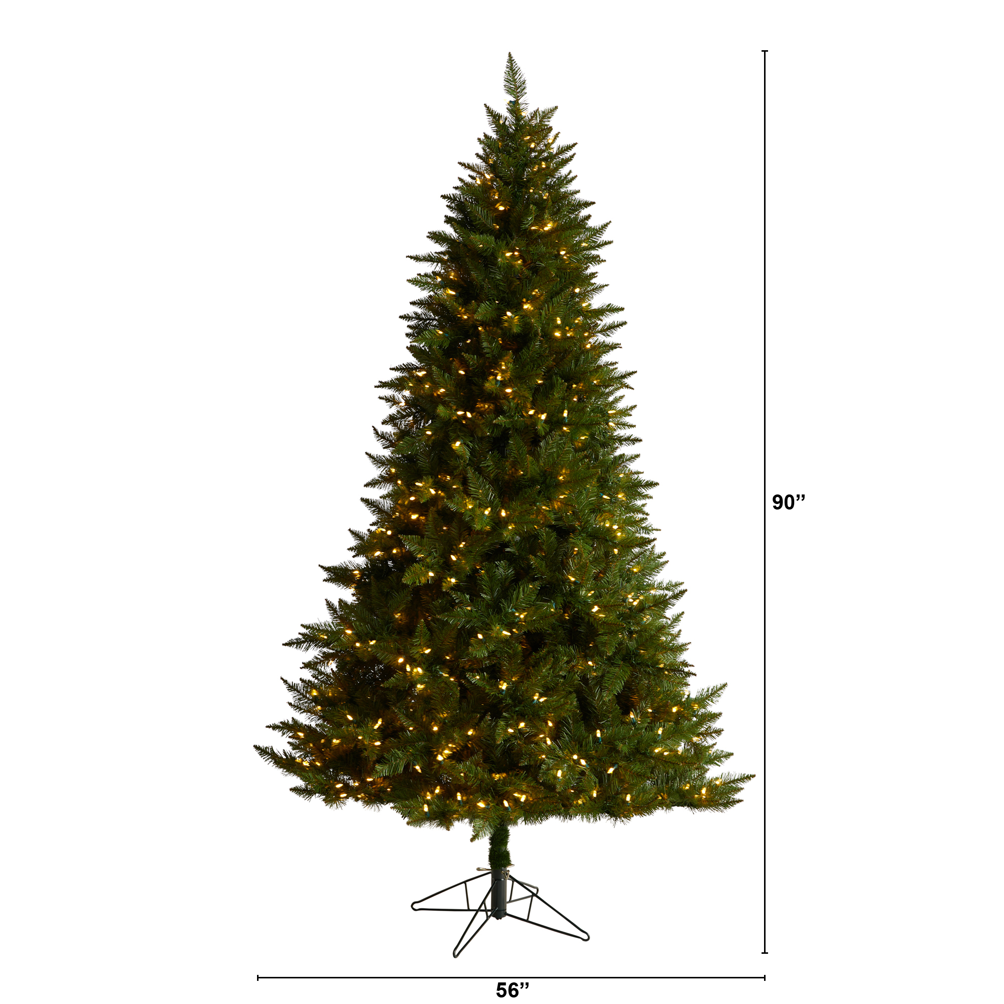 7.5' Vermont Spruce Artificial Christmas Tree, Remote Control LED, Bendable detailed image 2