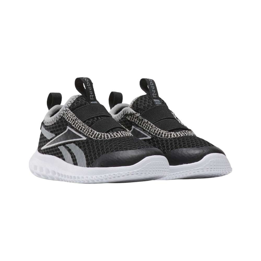Tenis Reebok para bebés, cómodos y fáciles de usar gracias a su diseño sin cordones y una entresuela de EVA que proporciona amortiguación ligera.