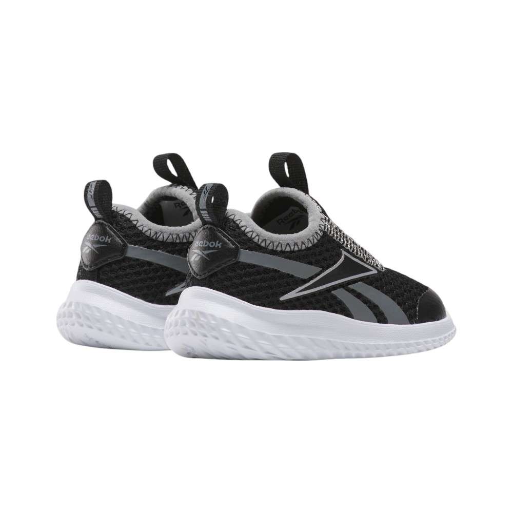 Tenis Reebok para bebés, cómodos y fáciles de usar gracias a su diseño sin cordones y una entresuela de EVA que proporciona amortiguación ligera.
