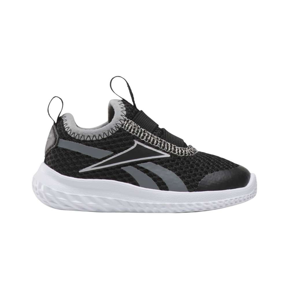 Tenis Reebok para bebés, cómodos y fáciles de usar gracias a su diseño sin cordones y una entresuela de EVA que proporciona amortiguación ligera.