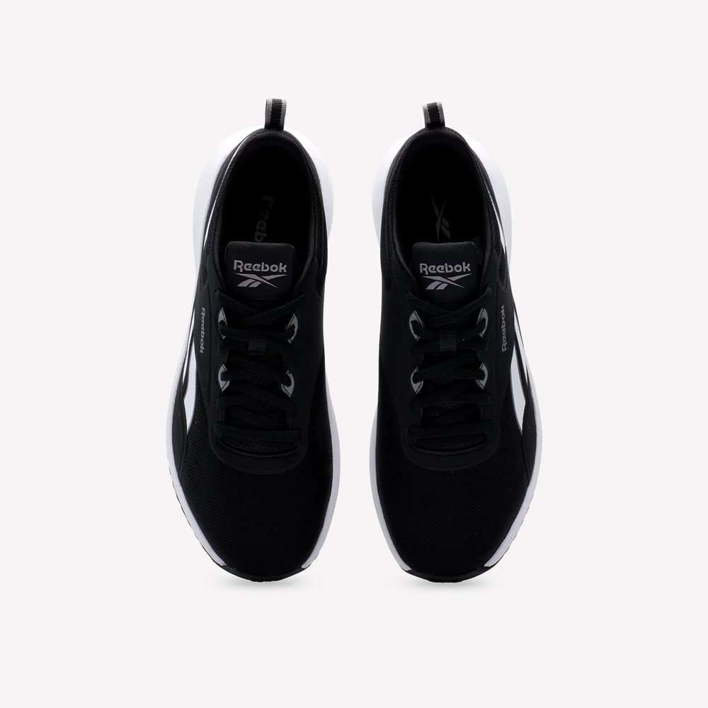 Átalos para correr y déjalos puestos durante el día. Estos tenis Reebok amortiguan tus pies con una entresuela FuelFoam. image number 4