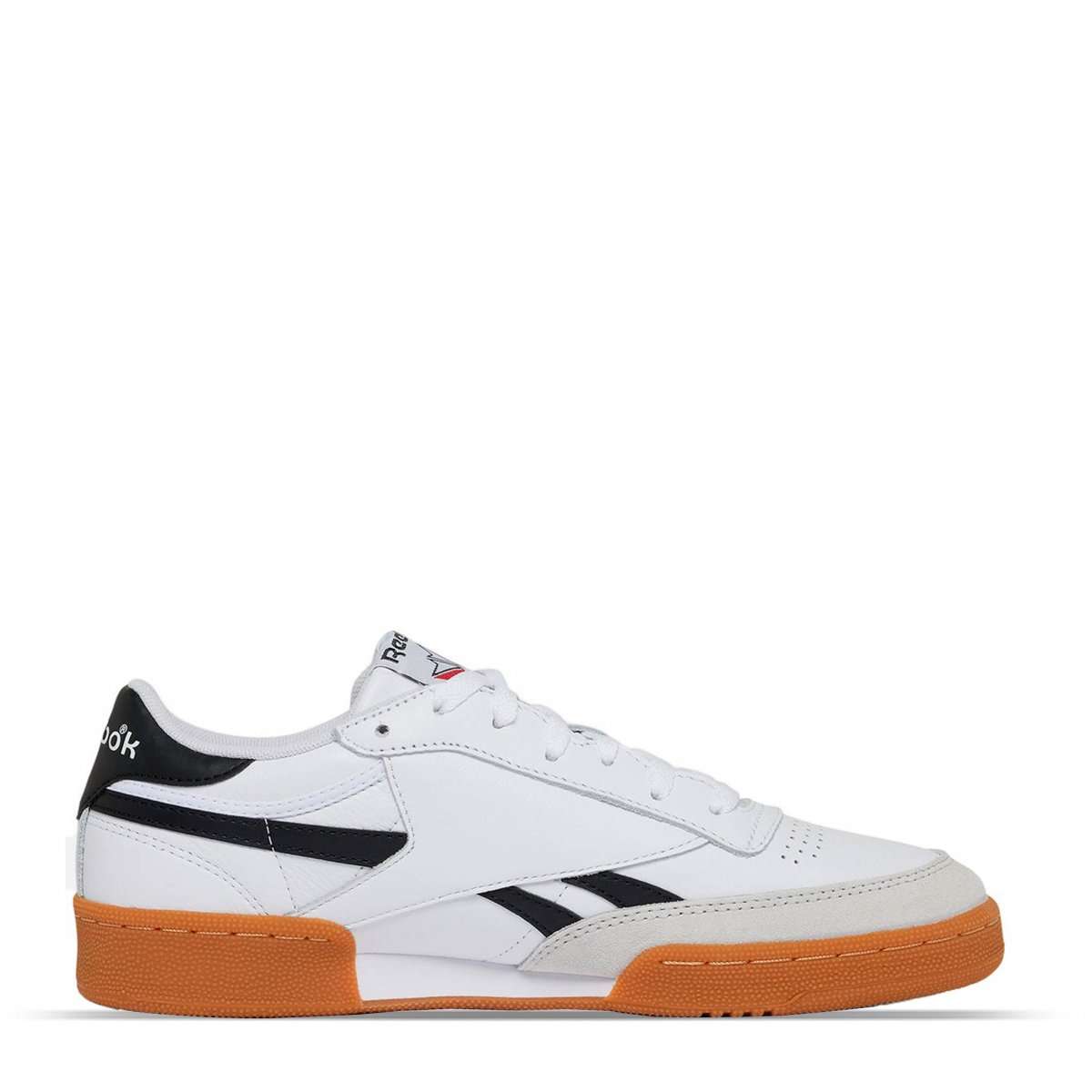 Tenis casuales inspirados en los años 80, con parte superior de cuero suave y rayas laterales de contraste. image number 3