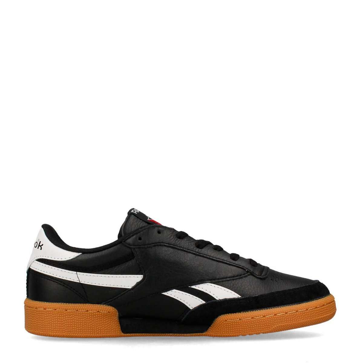 Tenis casuales inspirados en los años 80, con parte superior de cuero suave y rayas laterales de contraste.