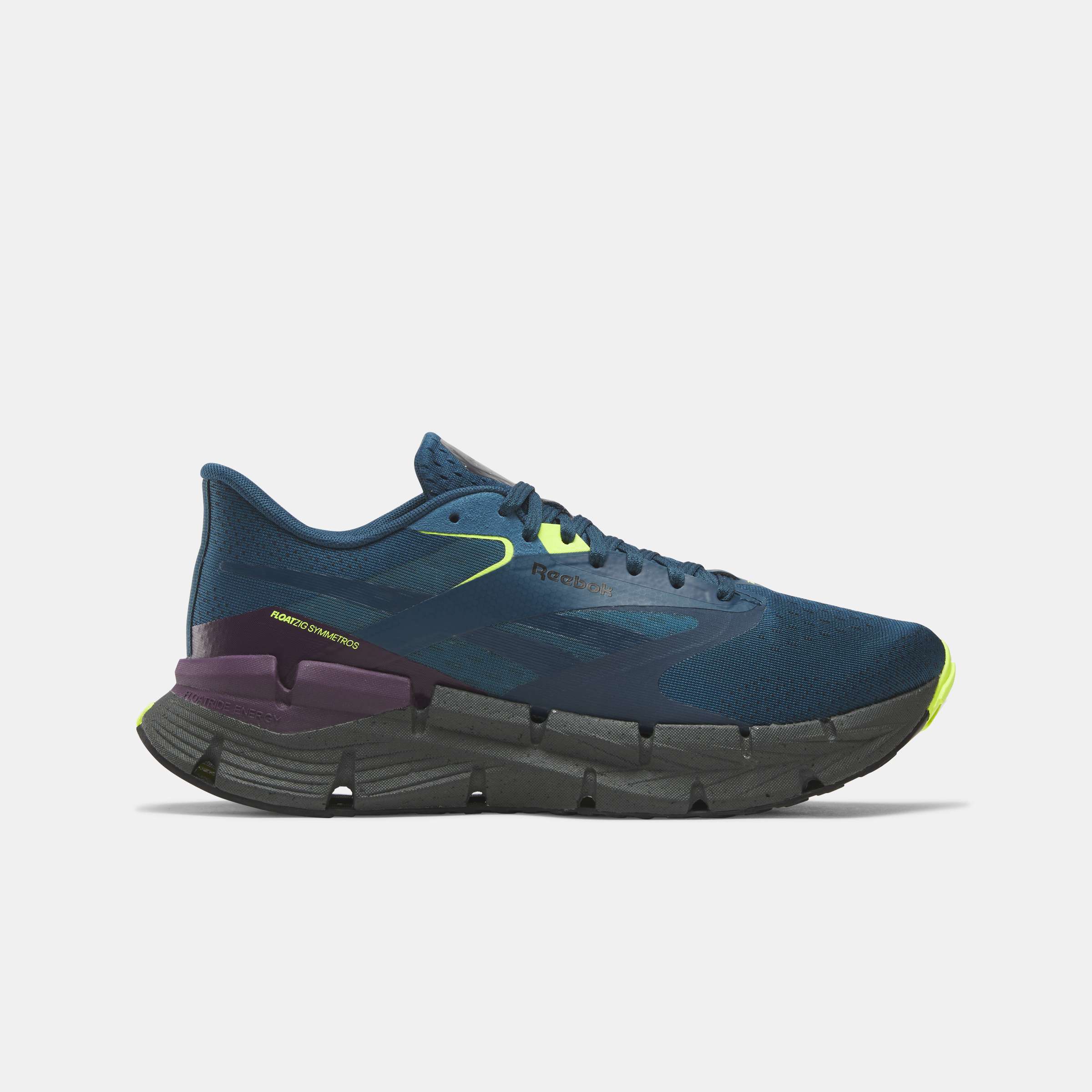 Los tenis Floatzig Symmetros Reebok con espuma Floatride Energy Foam que proporciona ligereza y retorno de energía.