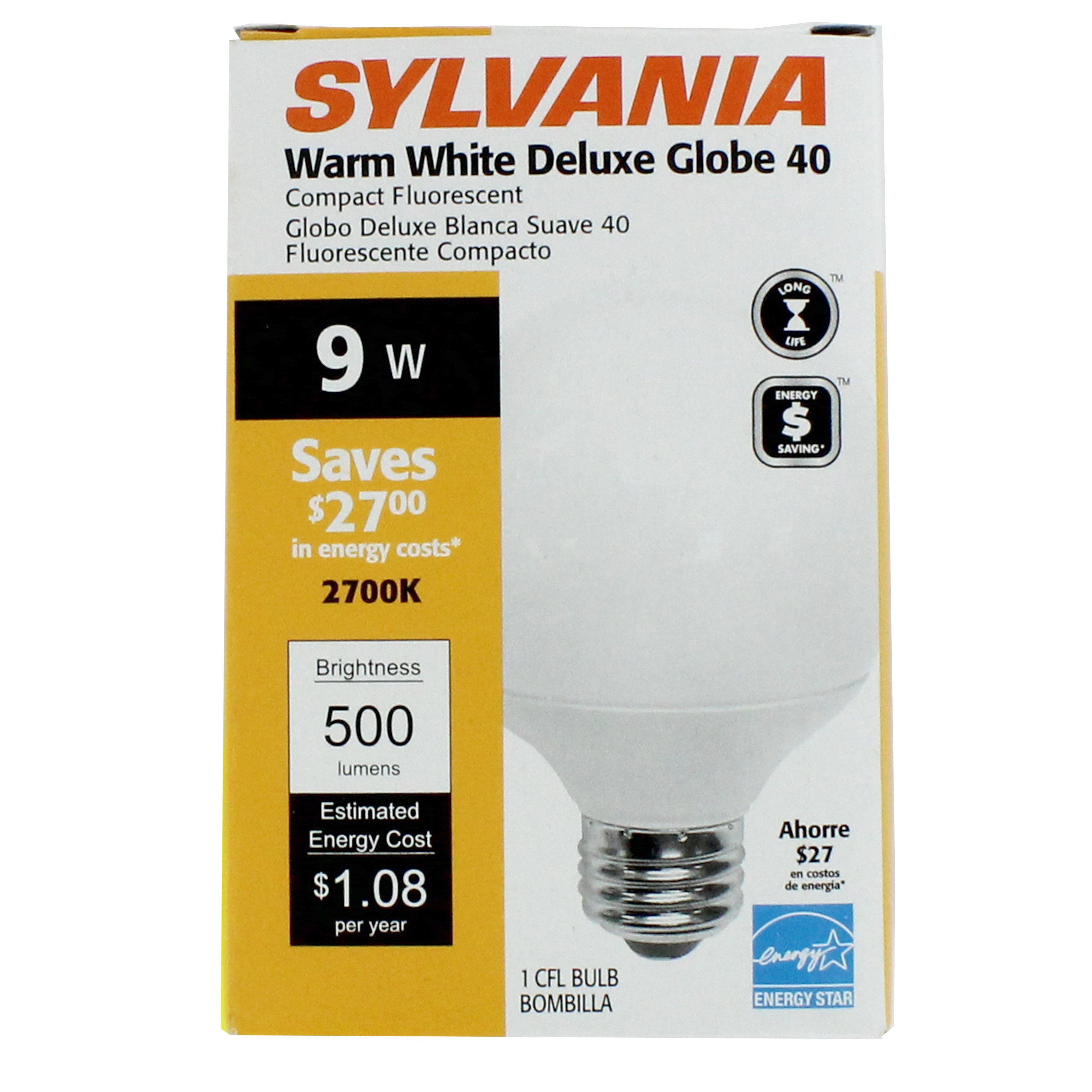 SYLV CF9EL/G25/827/ZJ DELUXE GLOBE 9W