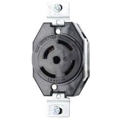 LEV 3520 4P5W 250V SGL FLSH RCPT