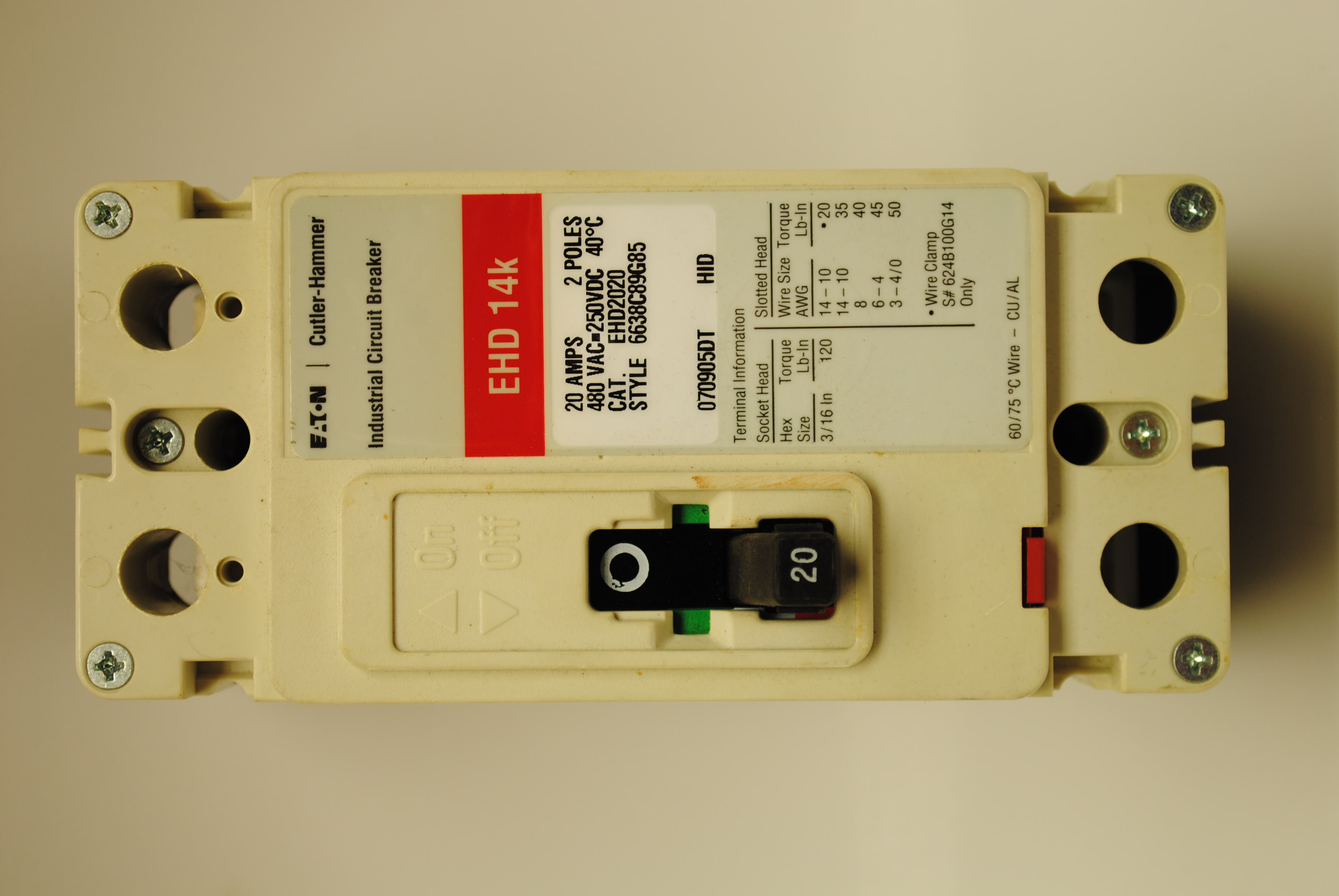 CHD EHD2020 USED 20A 2P CKT BRKR